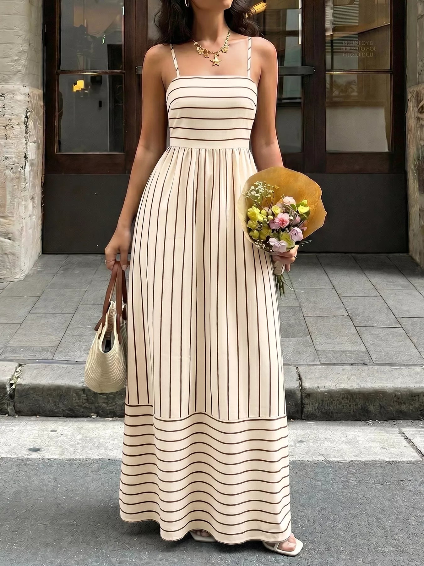 East Coast Stripe Maxi Dress