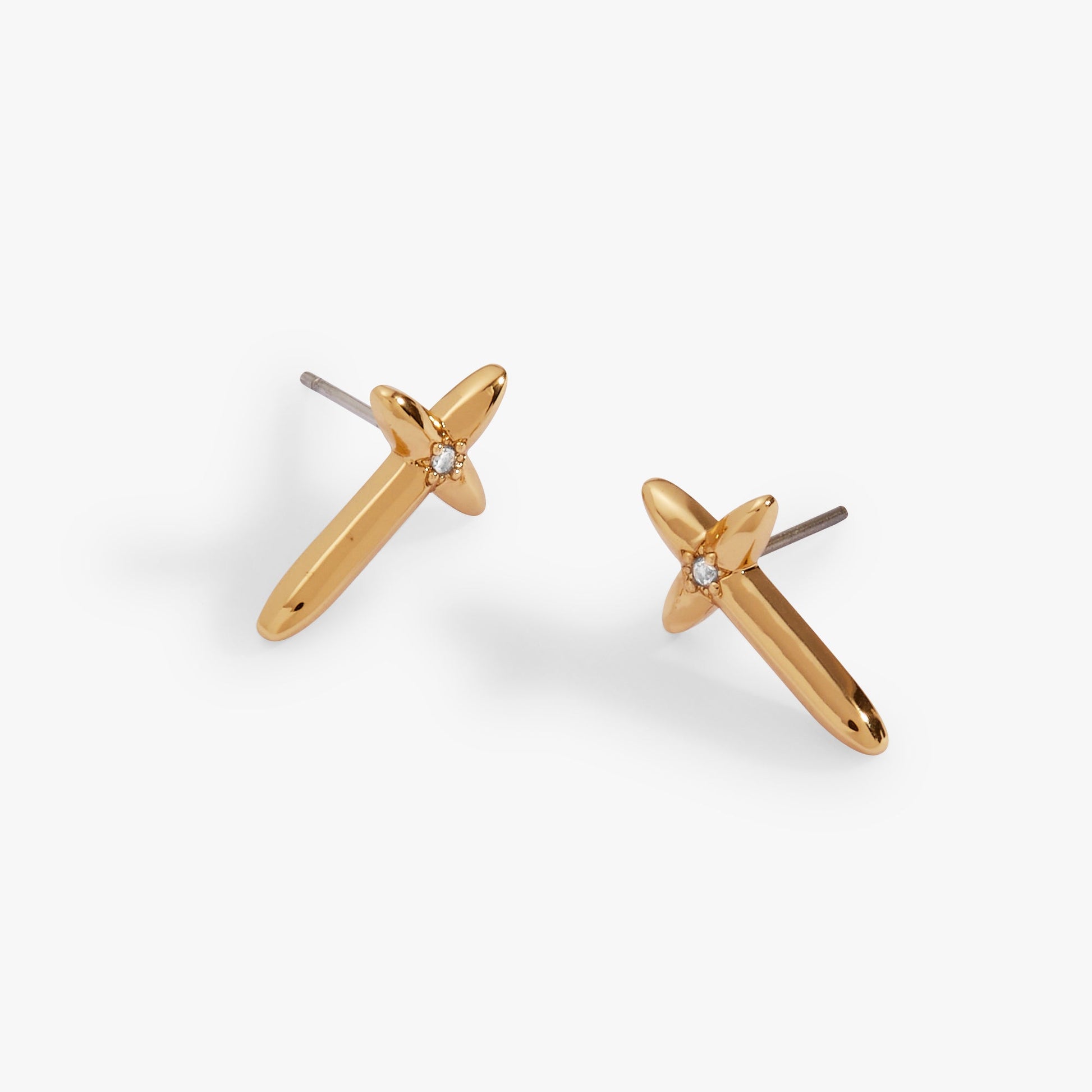 4:13 Cross Stud Earrings - Alex and Ani - Detail View 4