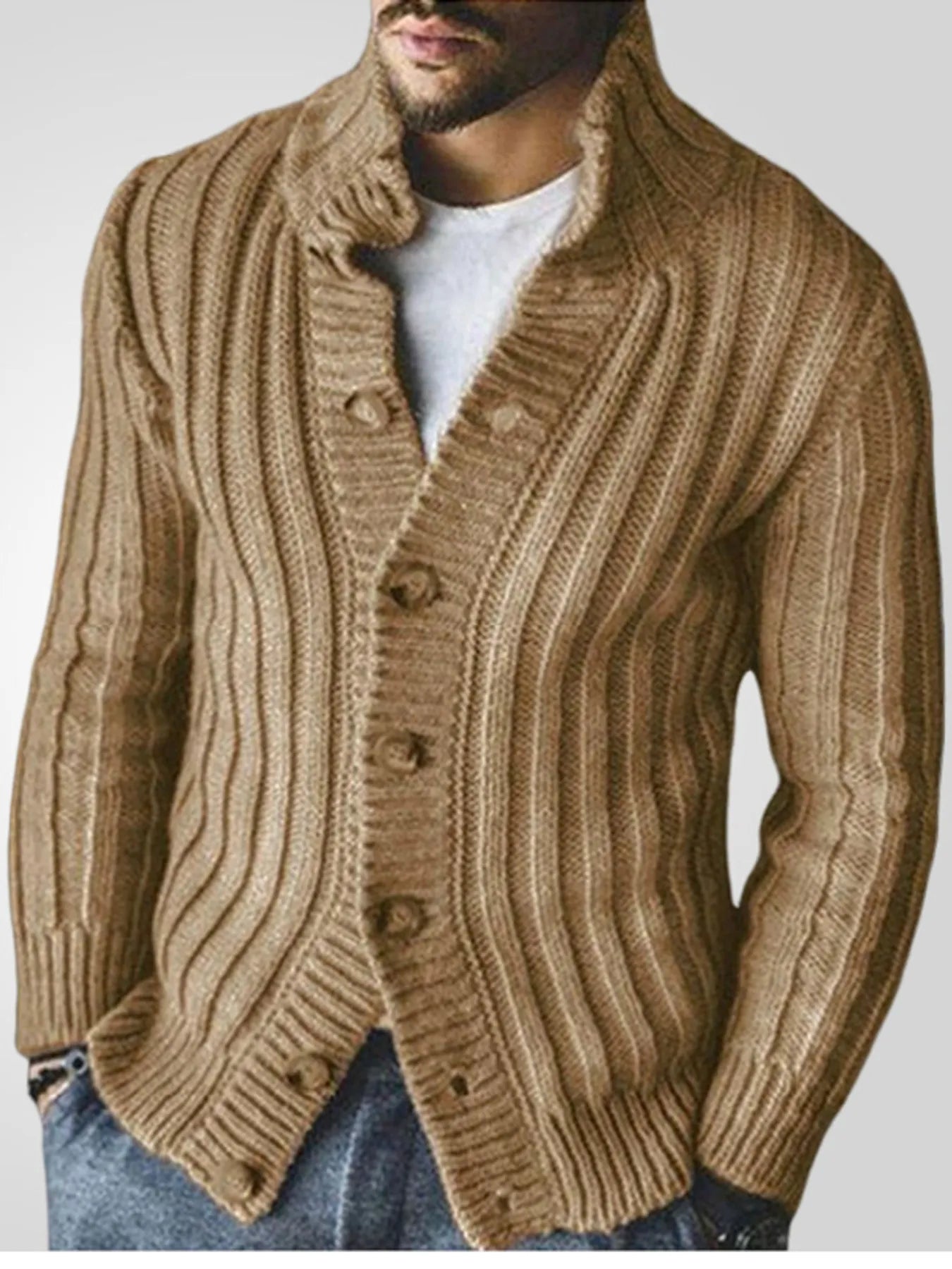Men's Cable-Knit Cardigan