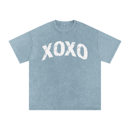 XOXO Vintage-Wash Oversized T-Shirt - Back View