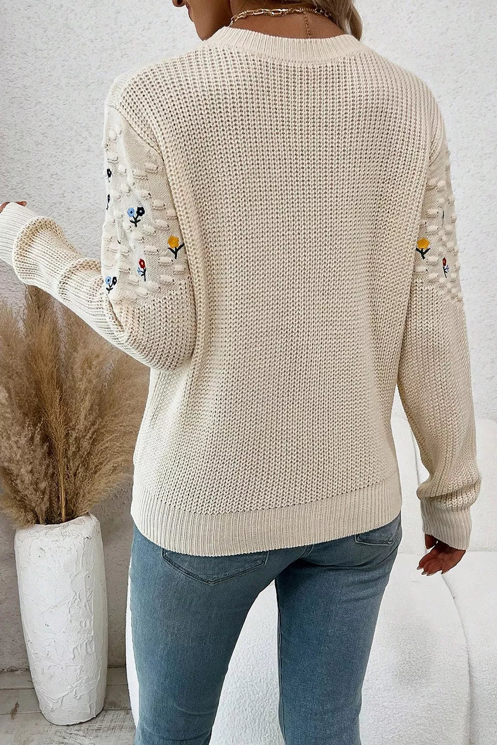 Soft Stitch Floral Sweater