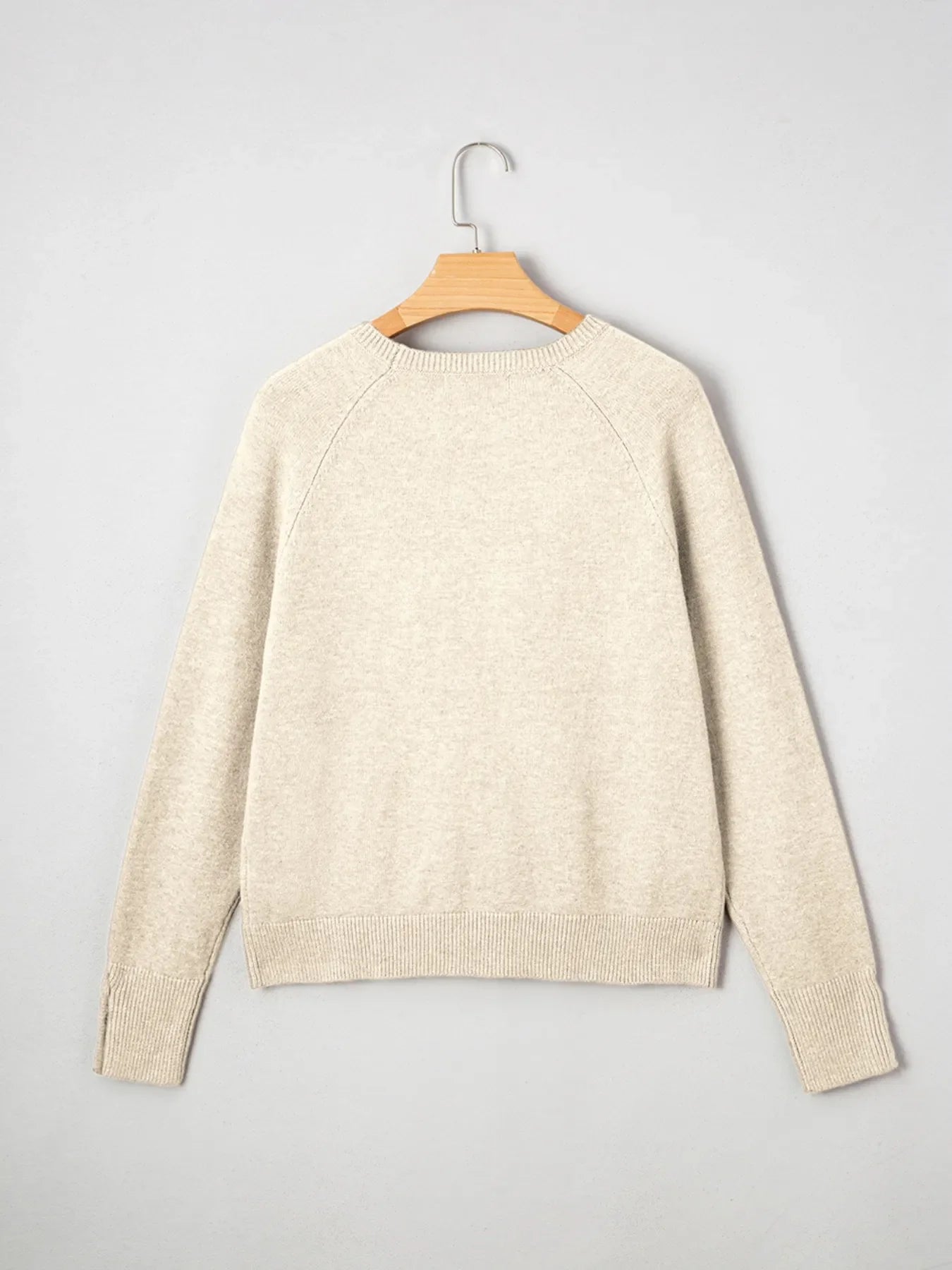 Crew Neck Long Sleeve Sweater - Detail View 15
