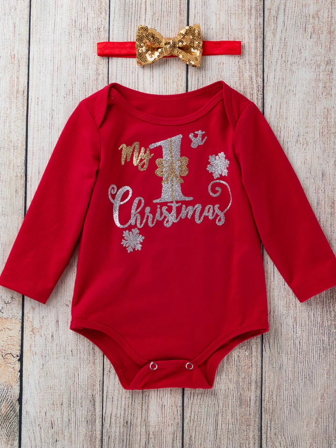 Girl's First Christmas Outfit Set