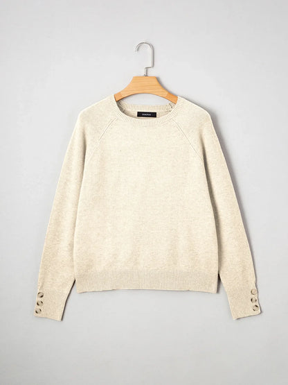 Crew Neck Long Sleeve Sweater - Detail View 14