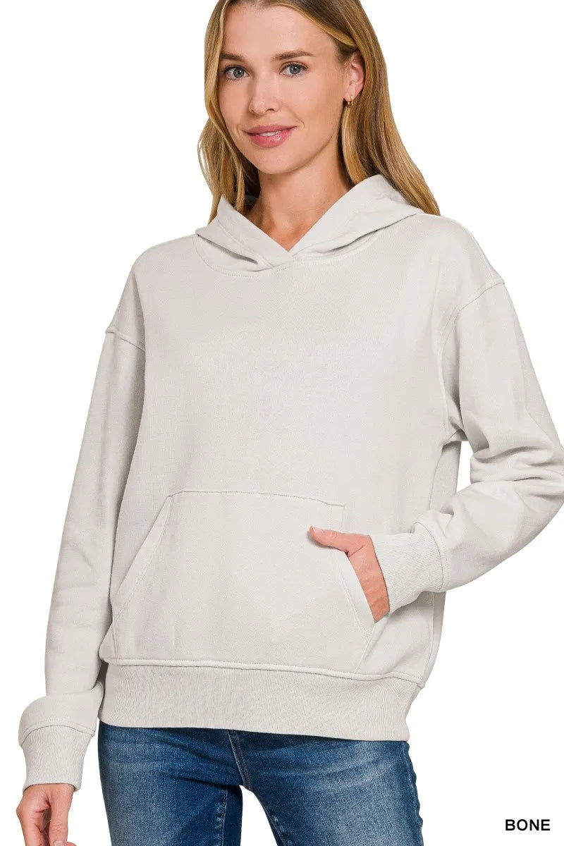 Fleece Hoodie - BONE