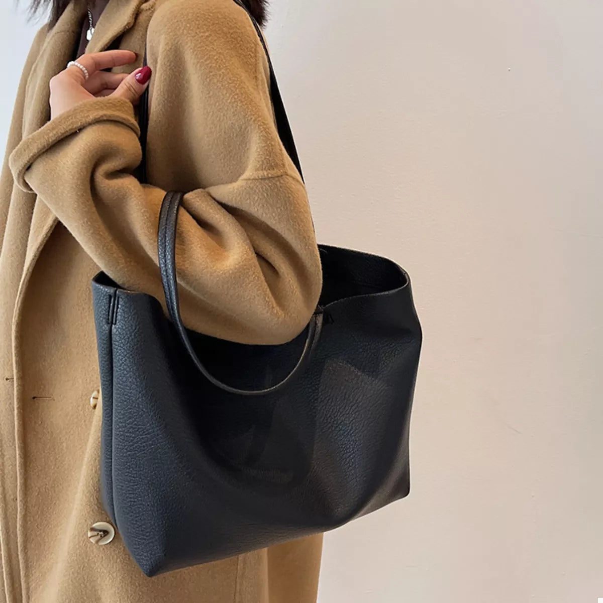 Vegan Leather Tote Bag