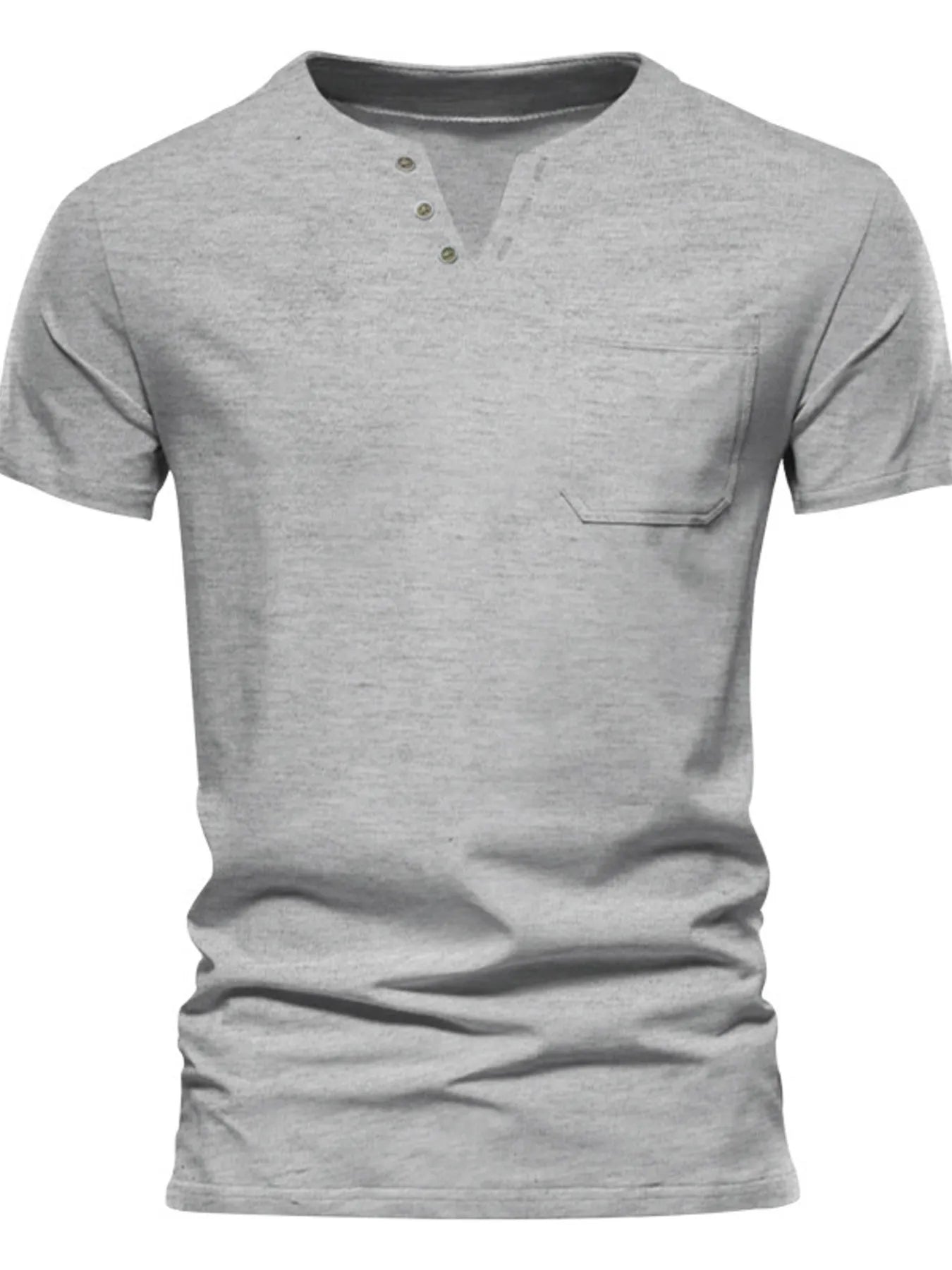 Men's Pocketed Henley Top