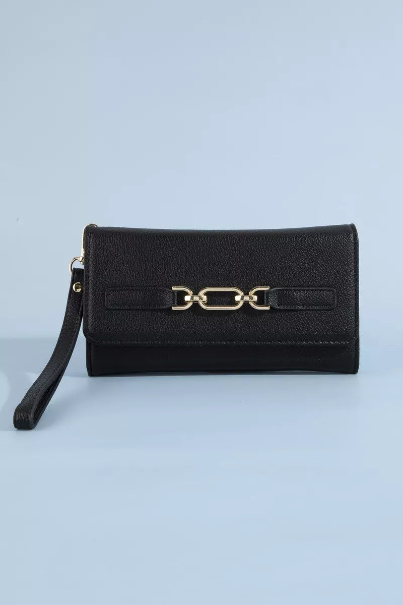 Chain Buckle Wristlet Wallet