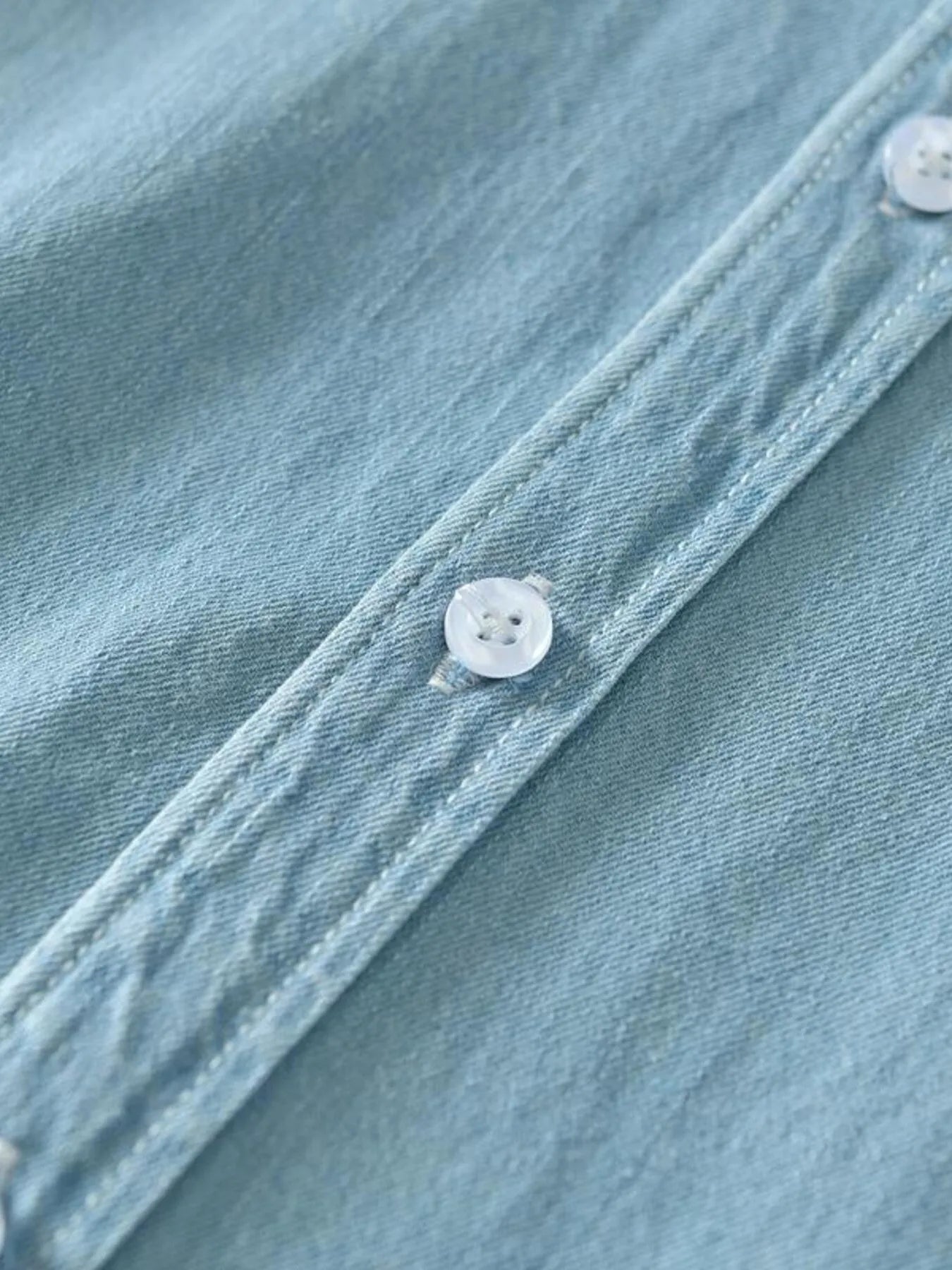 Men's Full Size Button Up Long Sleeve Denim Shirt Plus Size