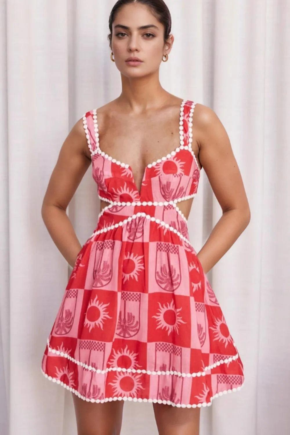 Grecian Cutout Mini Dress