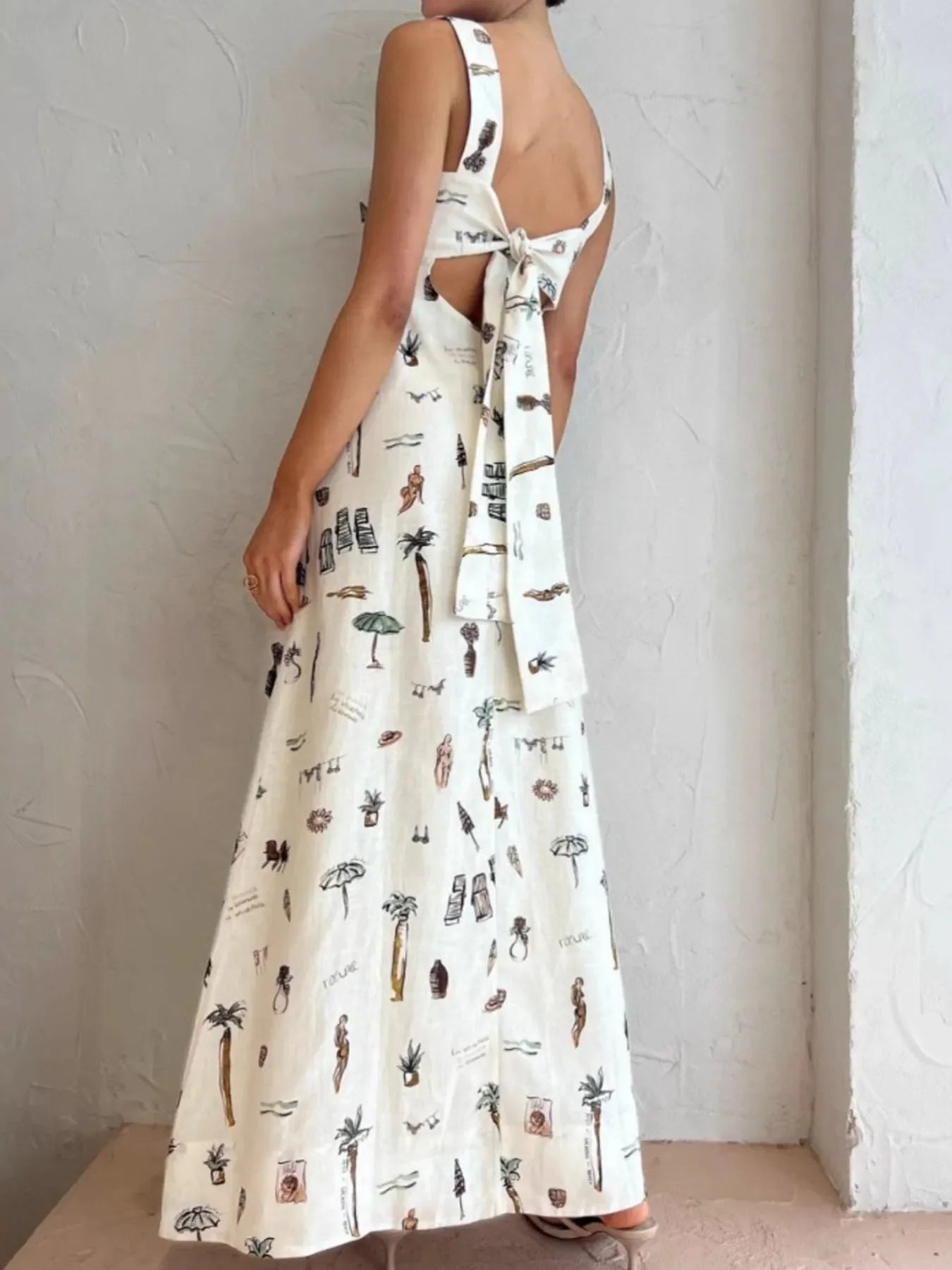 Riviera Reverie Maxi Dress with Pockets
