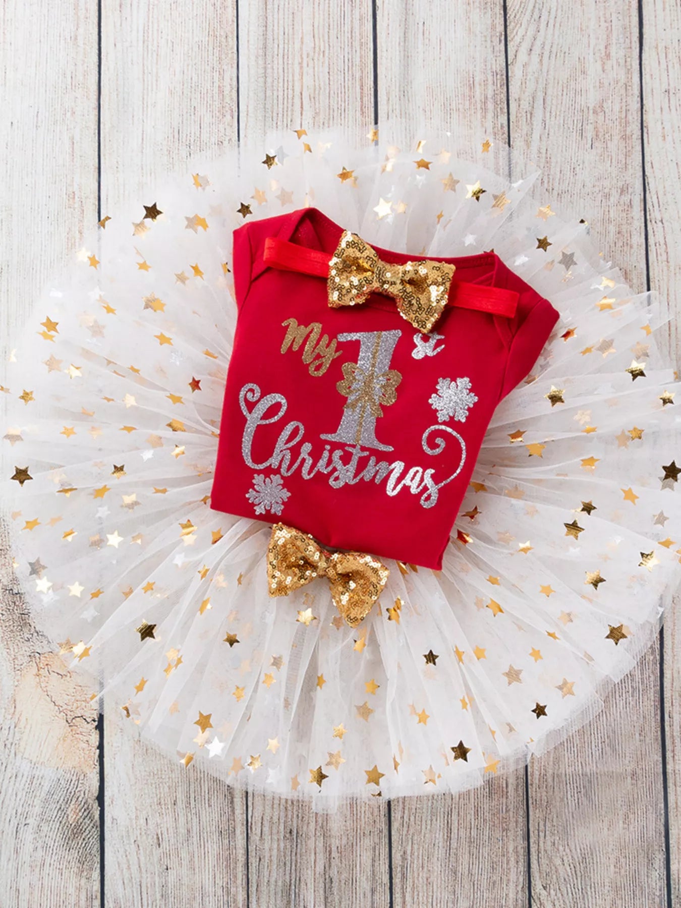 Girl's First Christmas Outfit Set