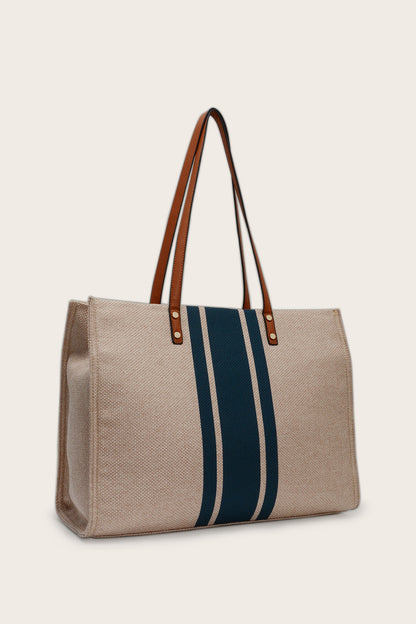 Striped Tote Bag - Side View