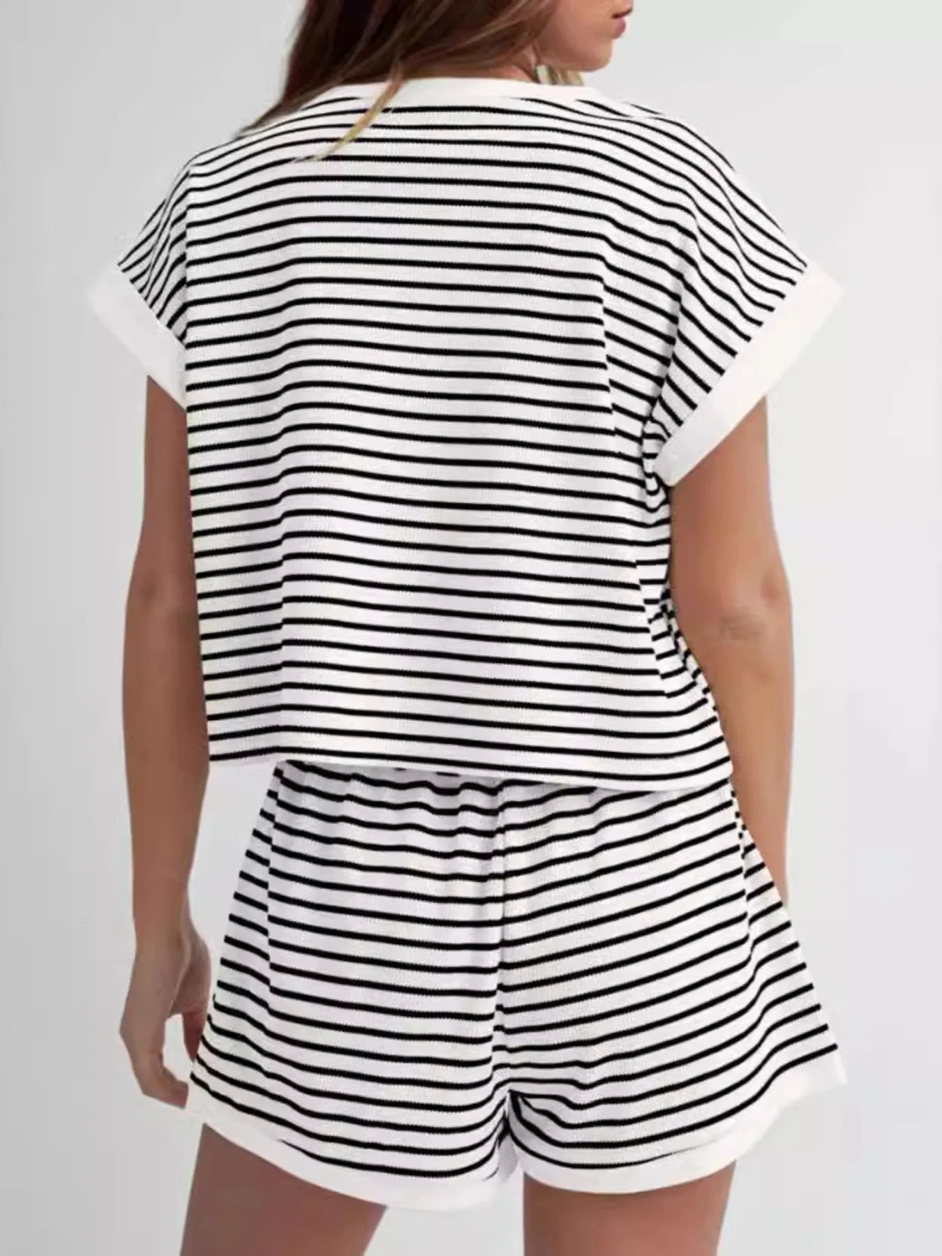 So Striped T-Shirt and Shorts Set
