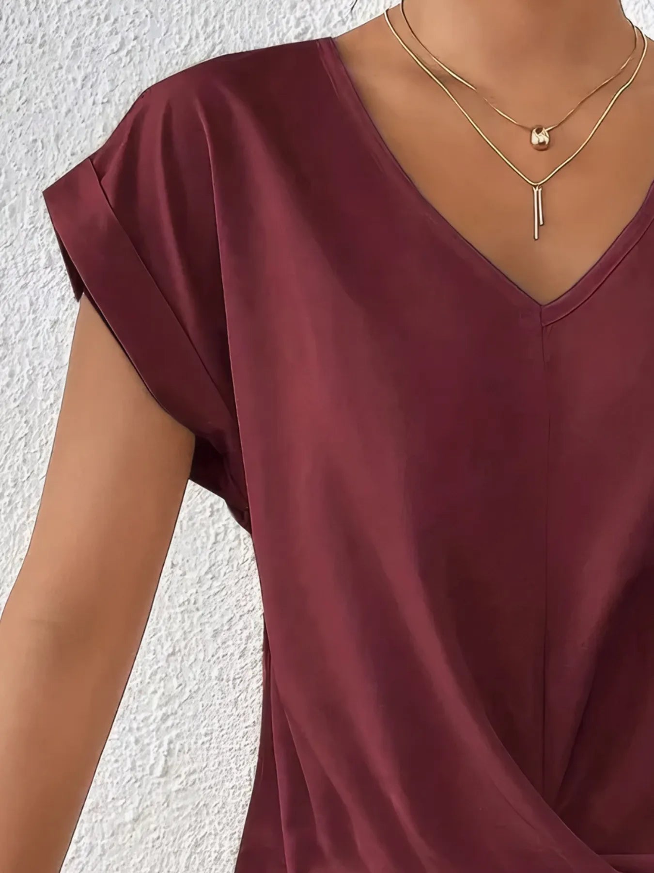 Women's V-Neck Twist Front Top