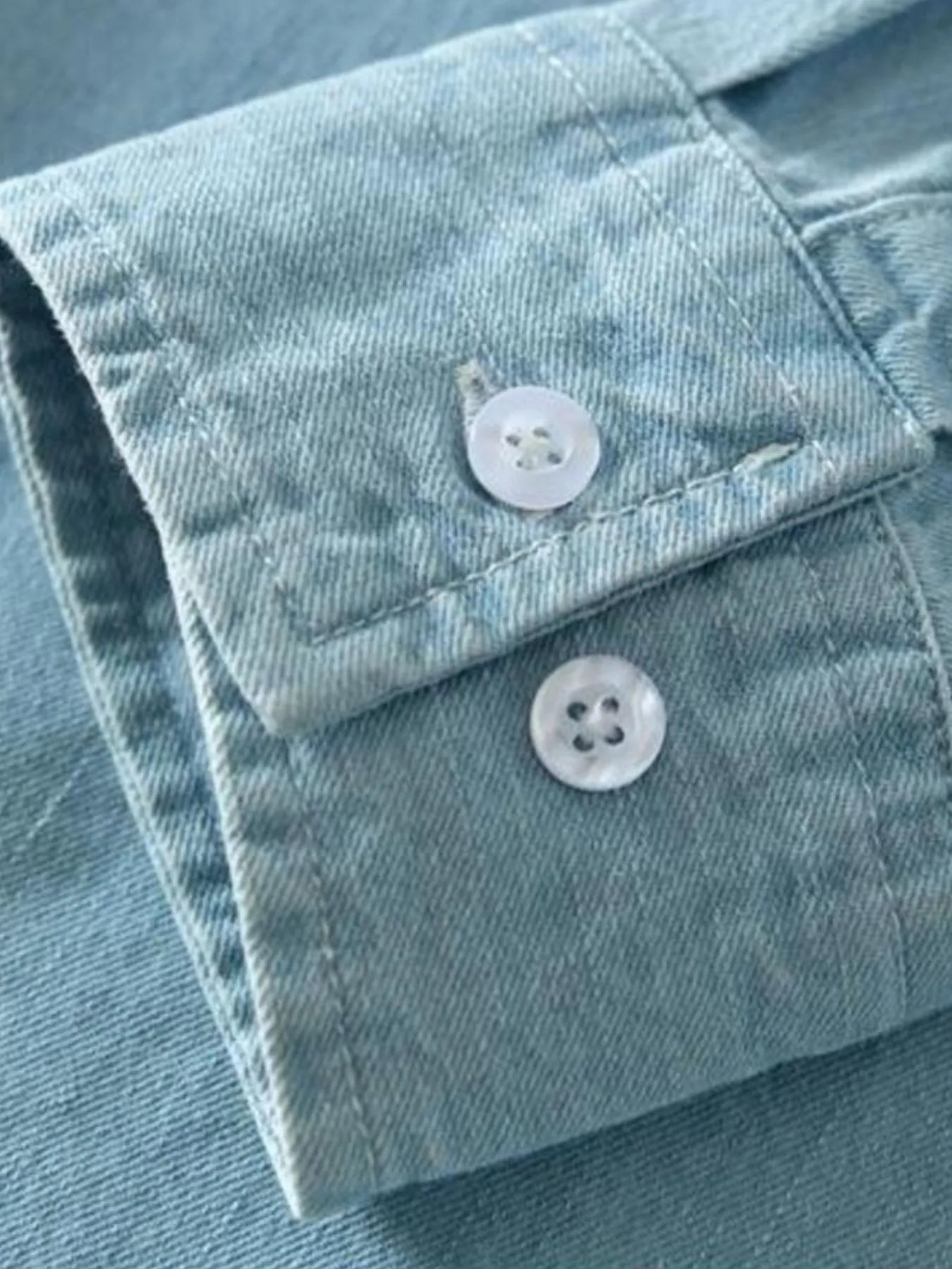 Men's Full Size Button Up Long Sleeve Denim Shirt Plus Size