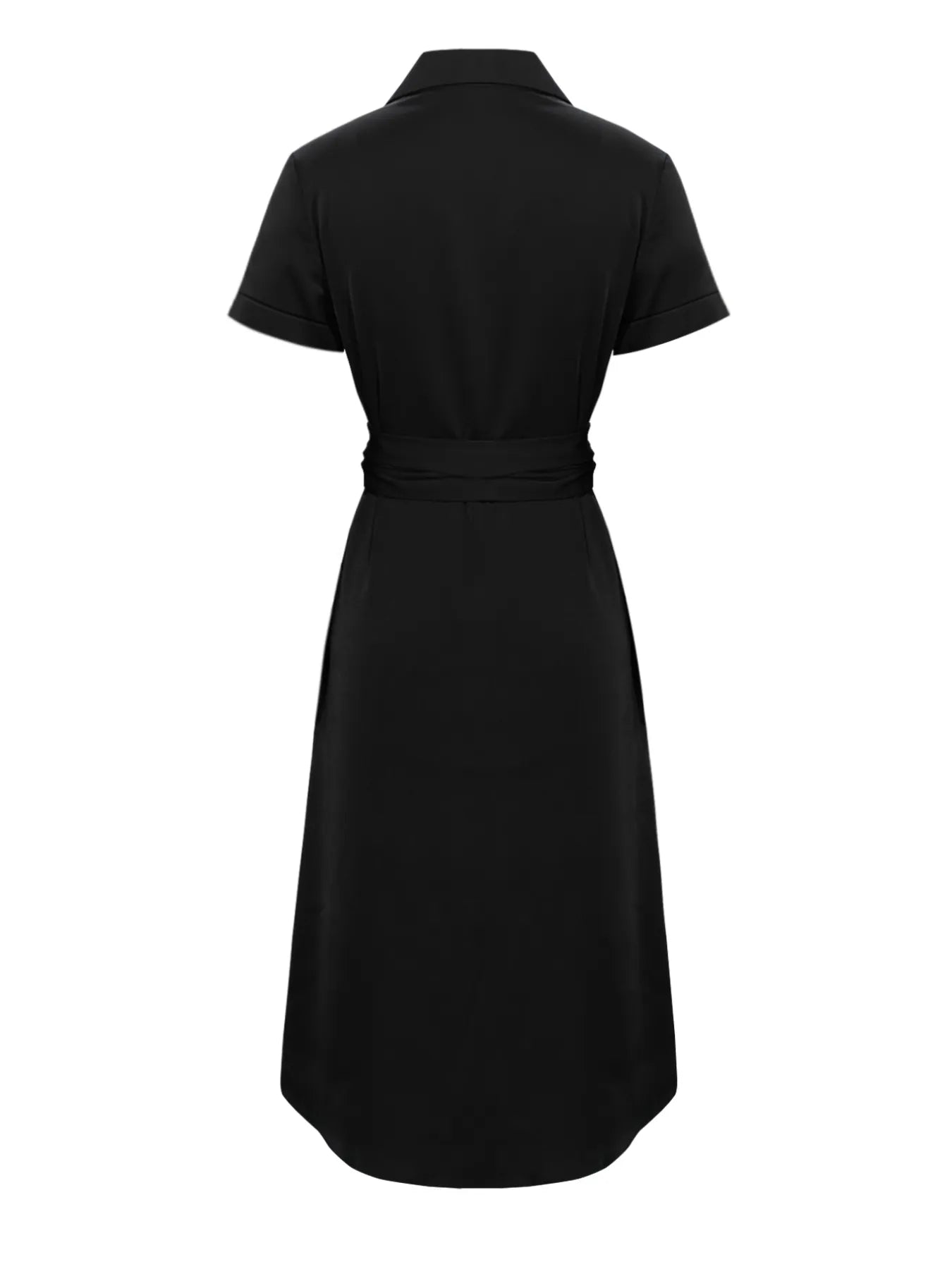 Women's Casually Chic Belted Midi Dress