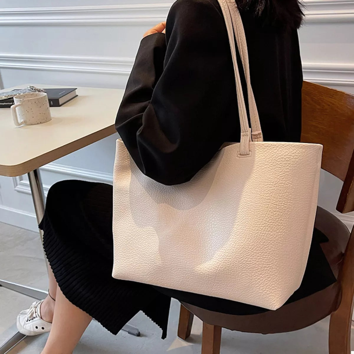 Vegan Leather Tote Bag