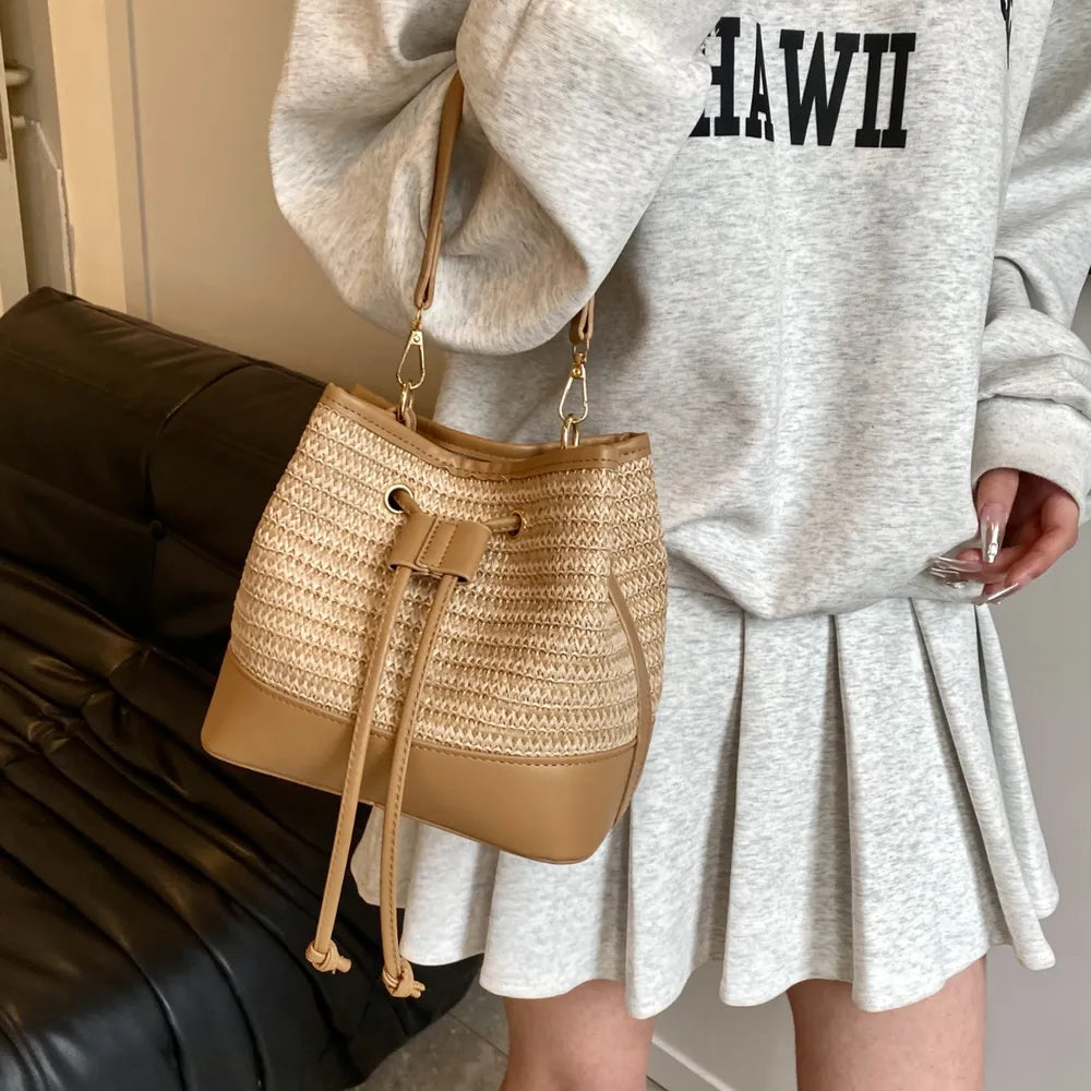 Woven Bucket Bag
