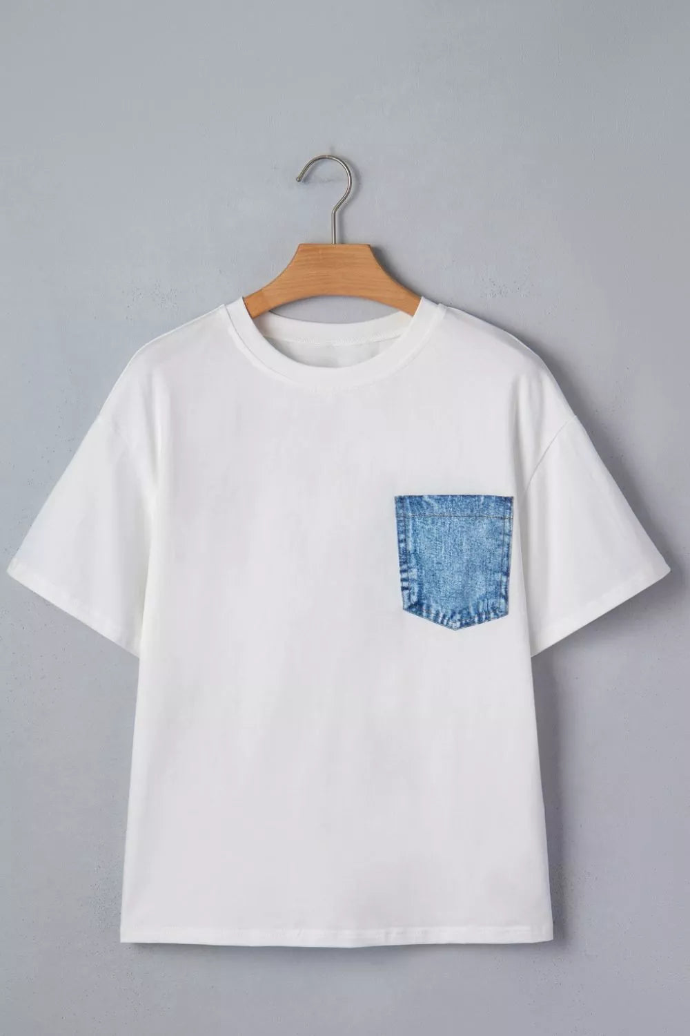 Denim Pocket Patch Oversized T-Shirt
