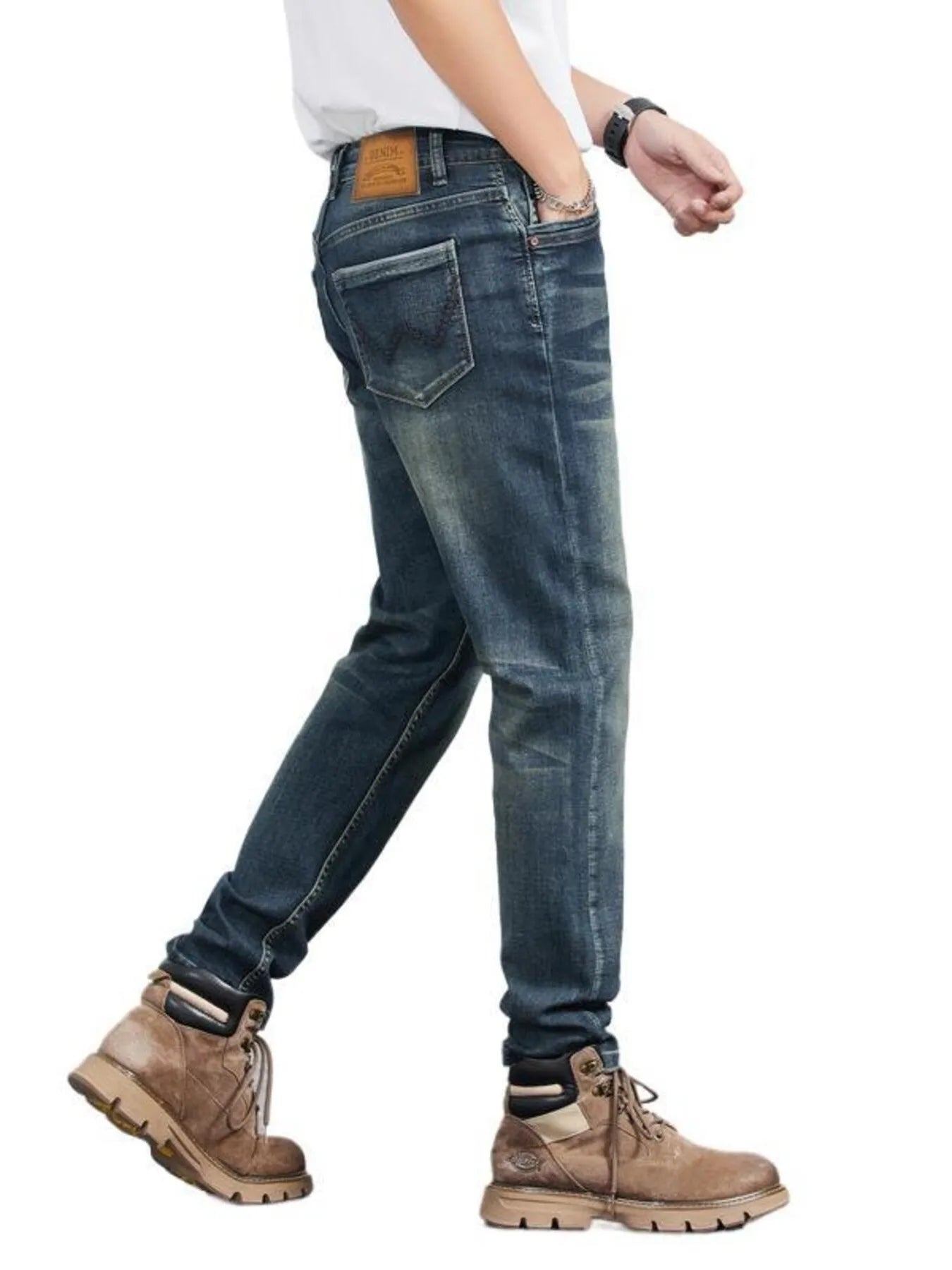 Men's Vintage Wash Slim Fit Jeans