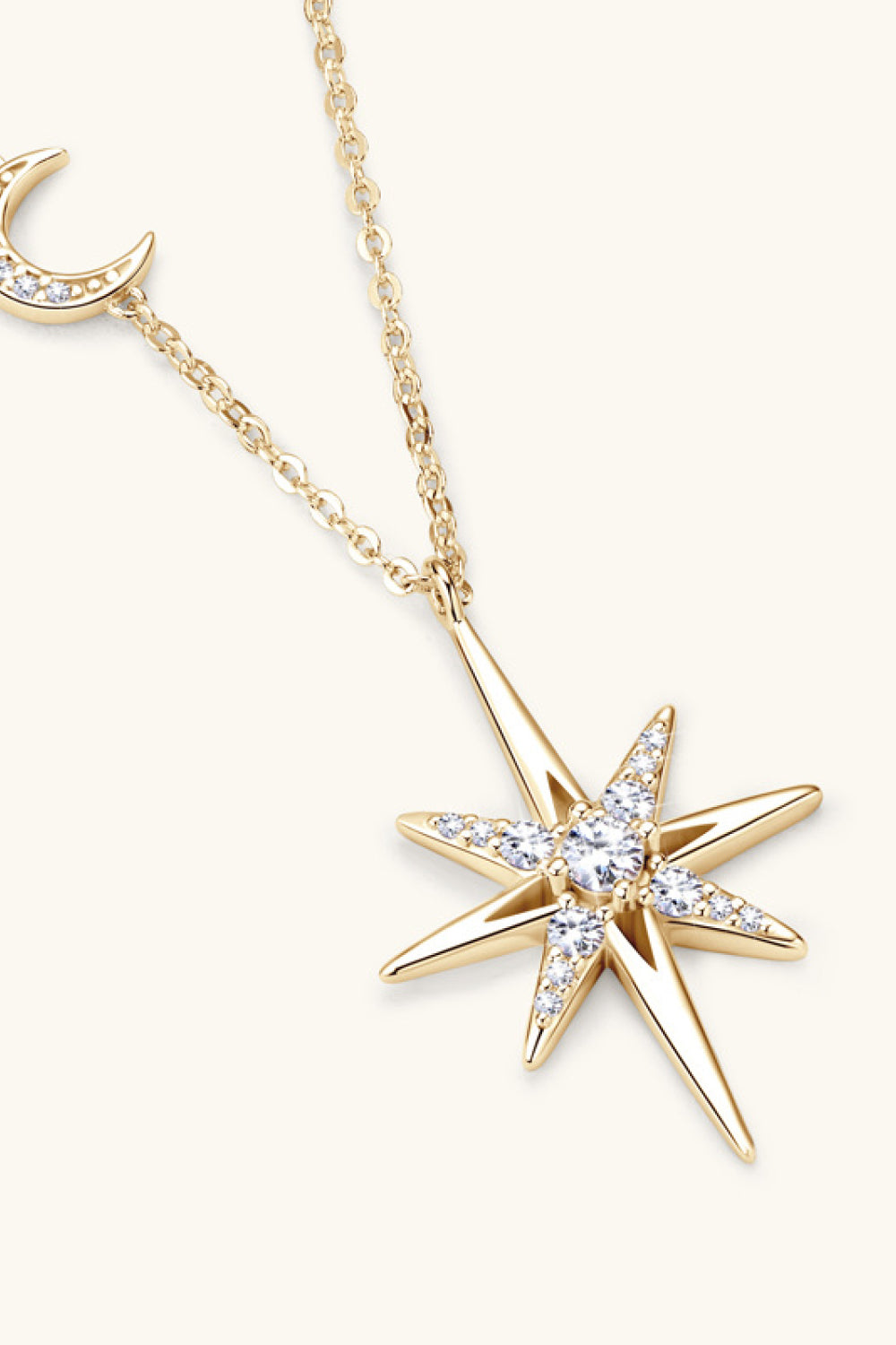 Moon and Star Necklace
