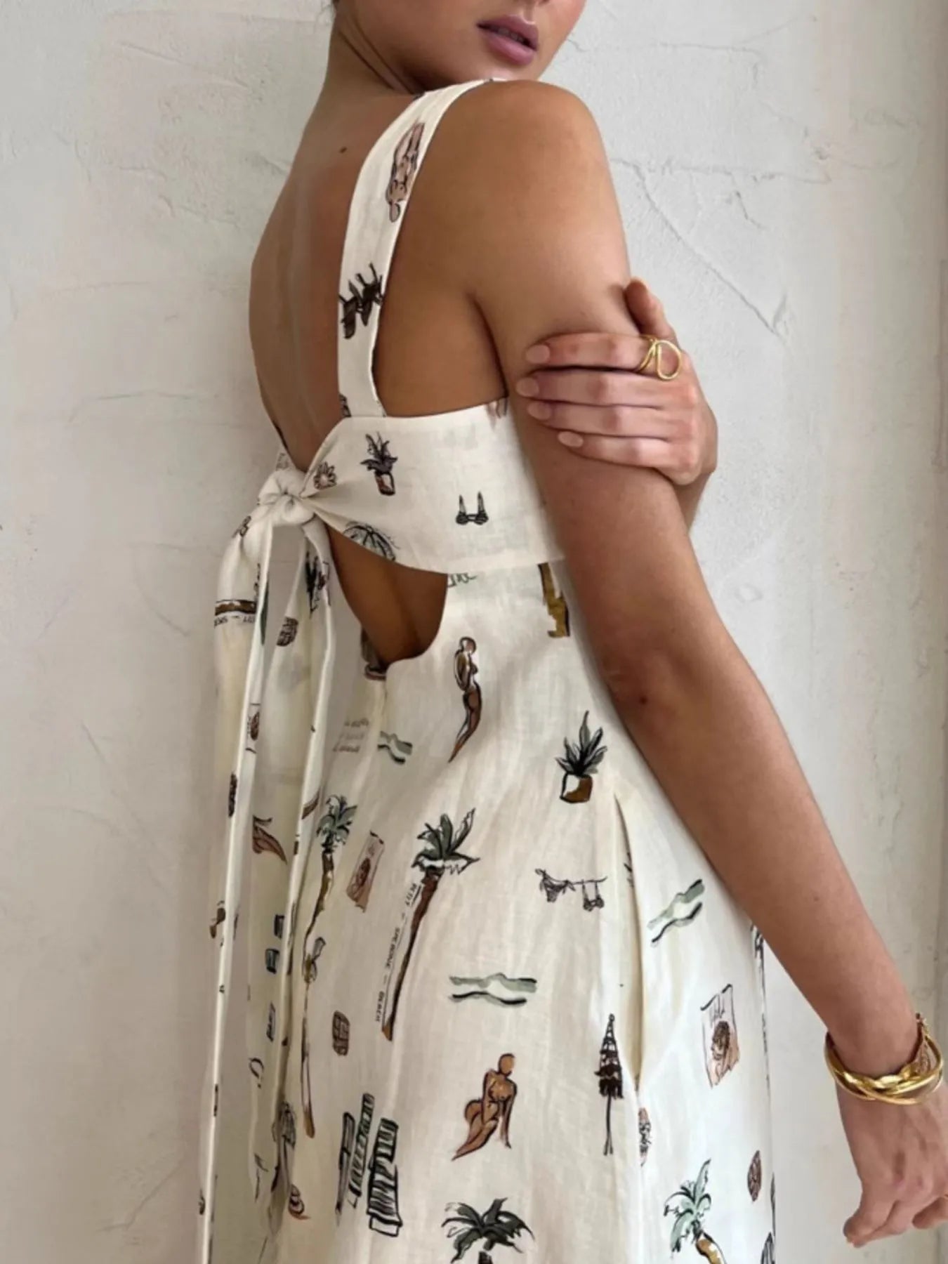 Riviera Reverie Maxi Dress with Pockets