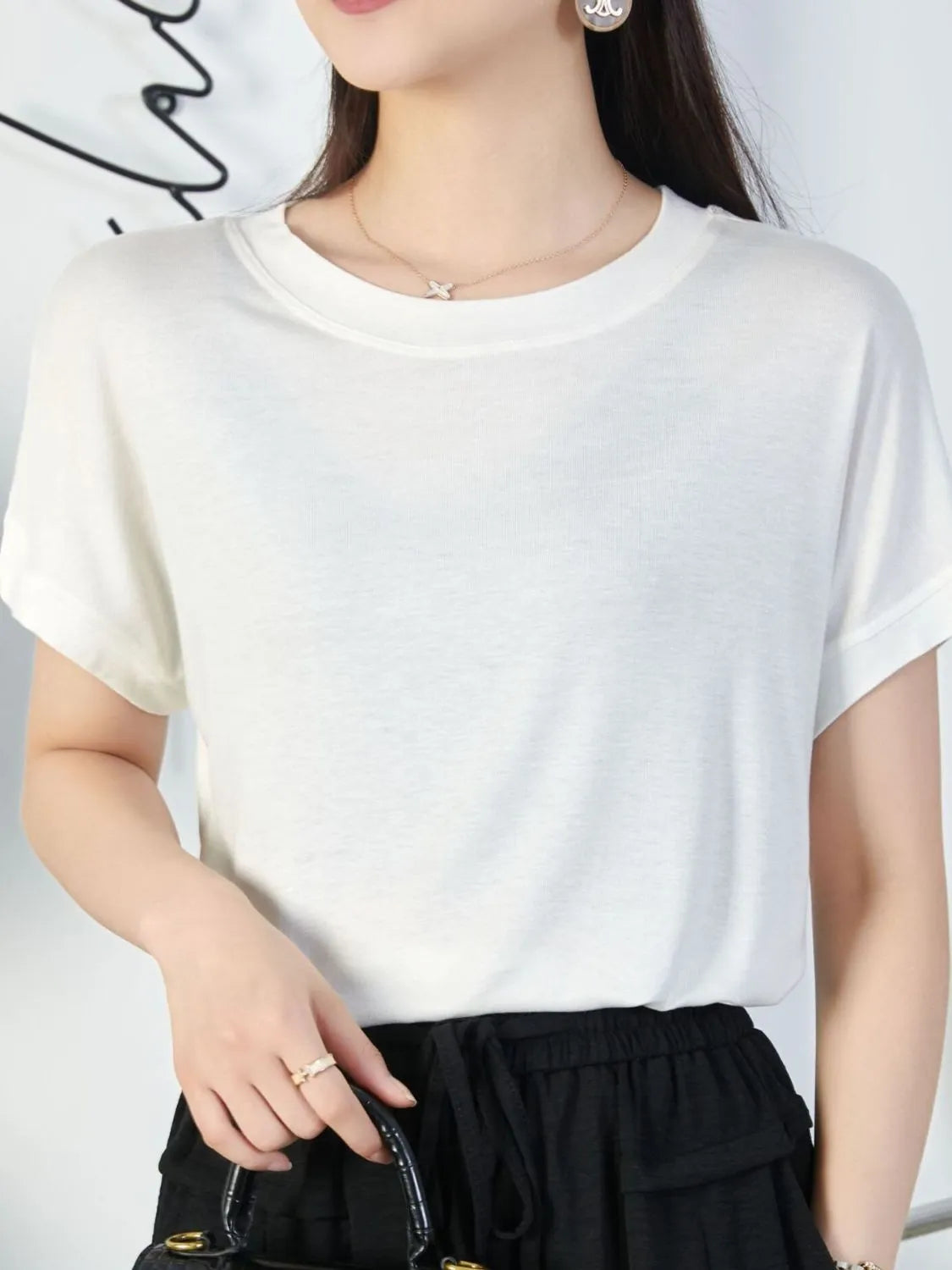 Women's Classic Tee with Cuffed Sleeves