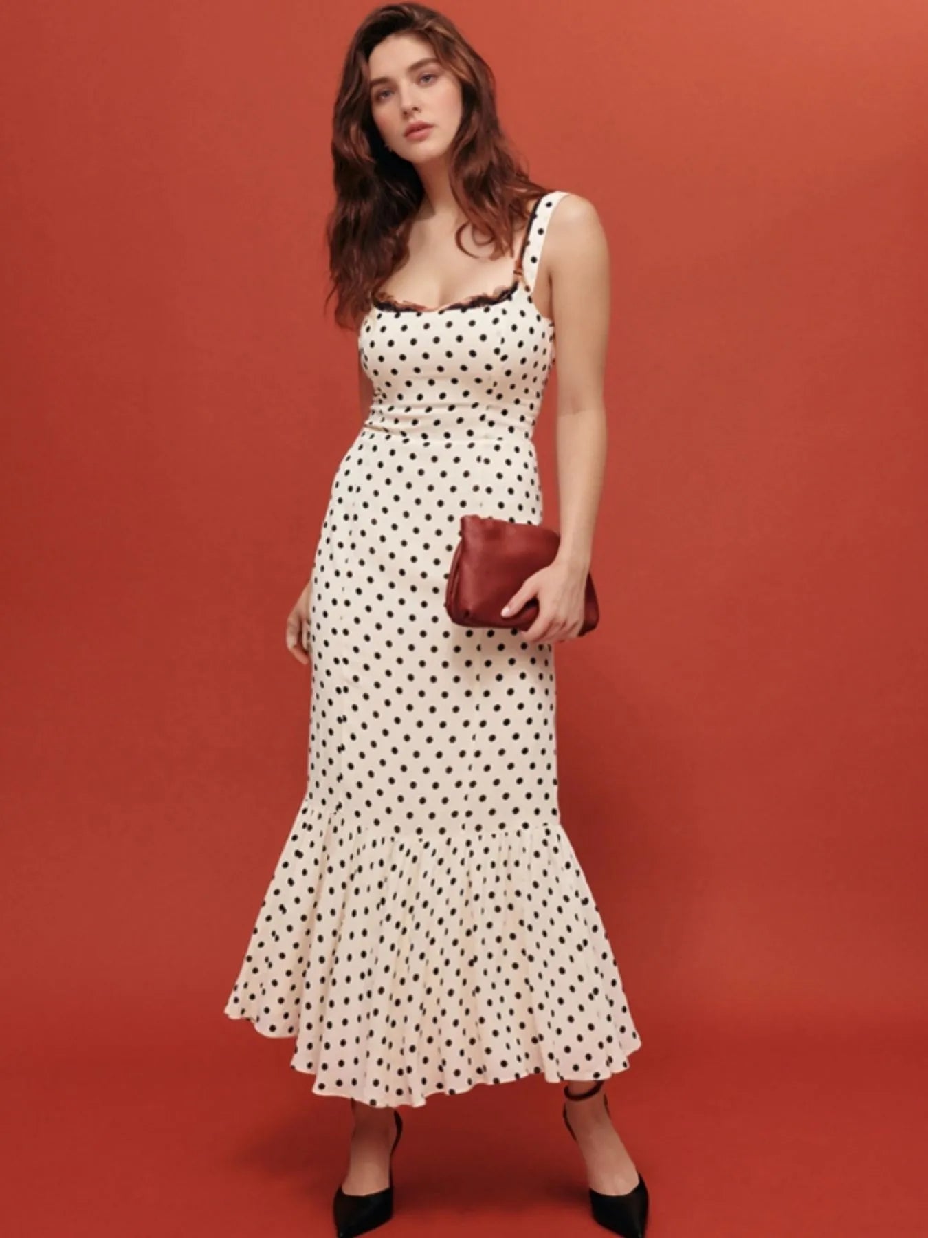 Polka Dot Sweetheart Maxi Dress