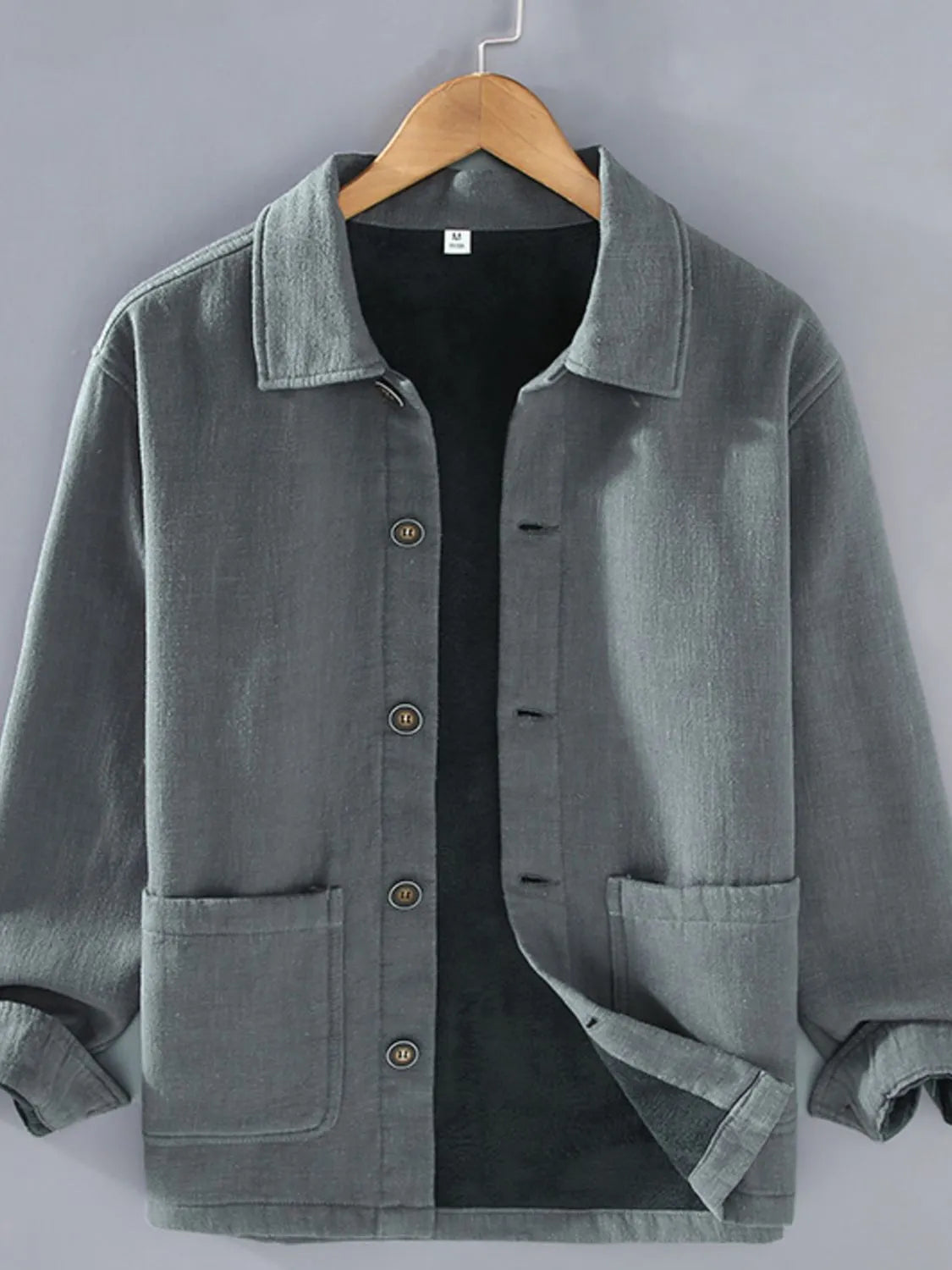 Men's Buttoned Long Sleeve Shacket