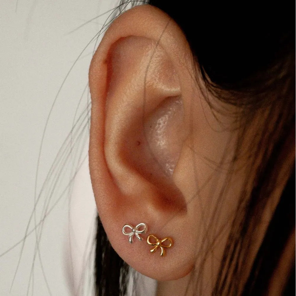 Dainty Bow Stud Earrings