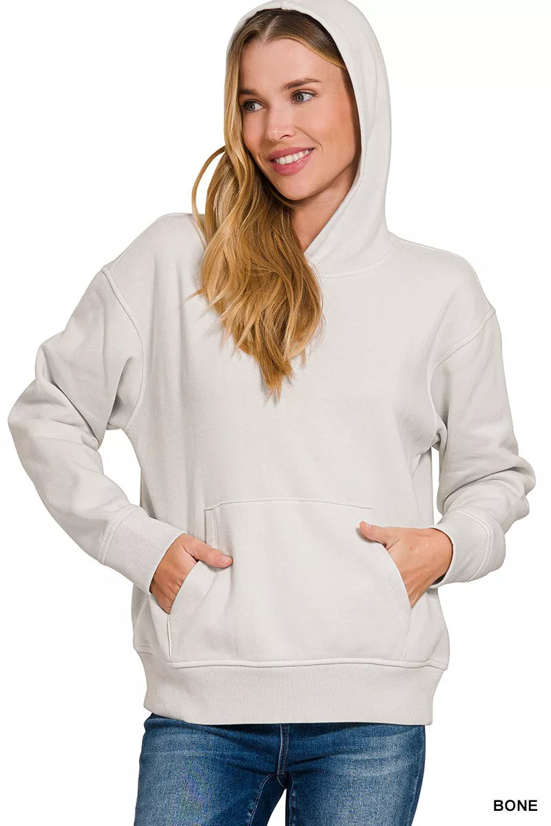 Fleece Hoodie - BONE
