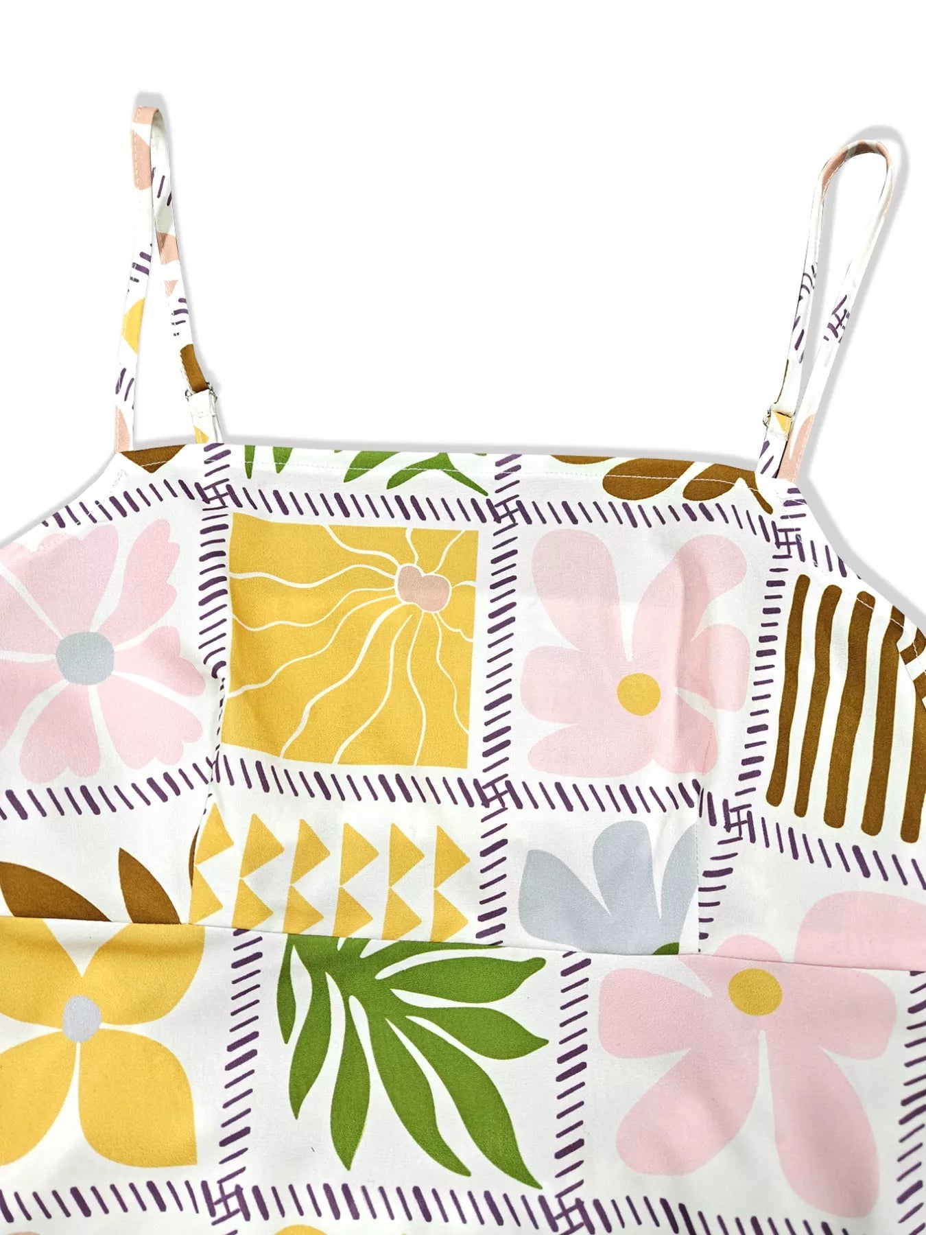 Patchwork Print Cutout Maxi Dress