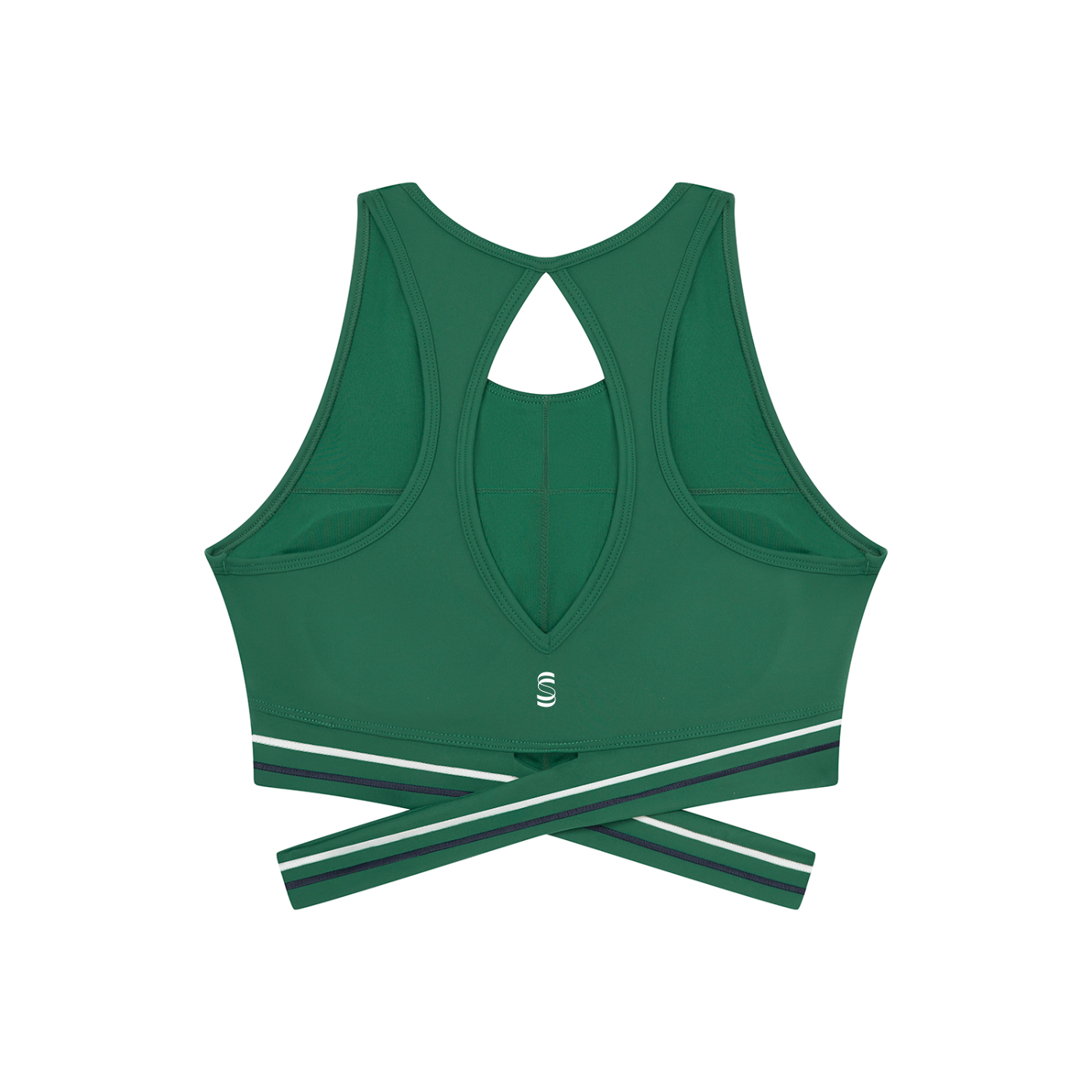 Contrast Band Cropped Sports Bra
