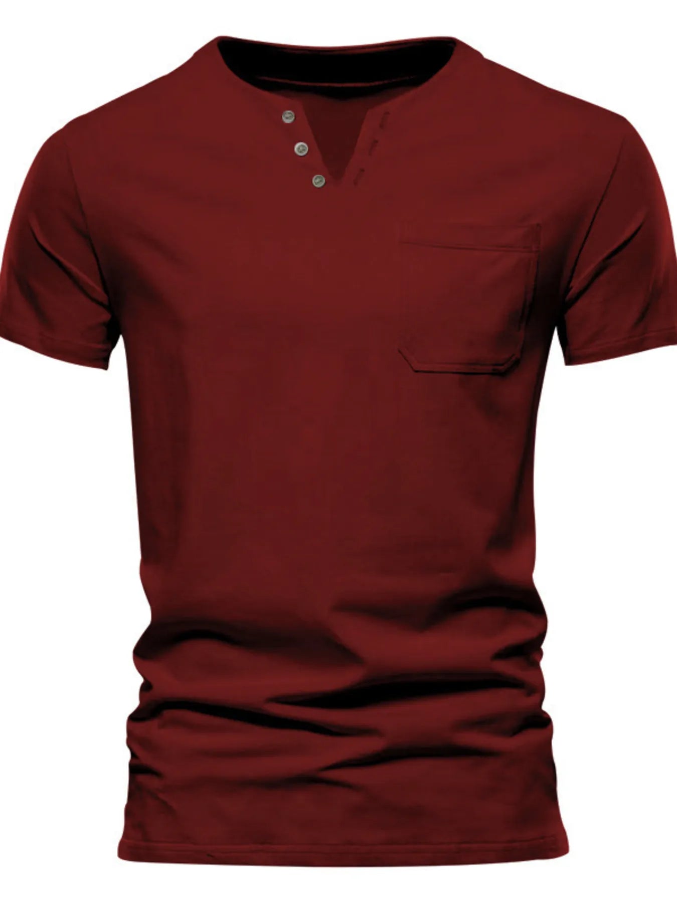 Men's Pocketed Henley Top