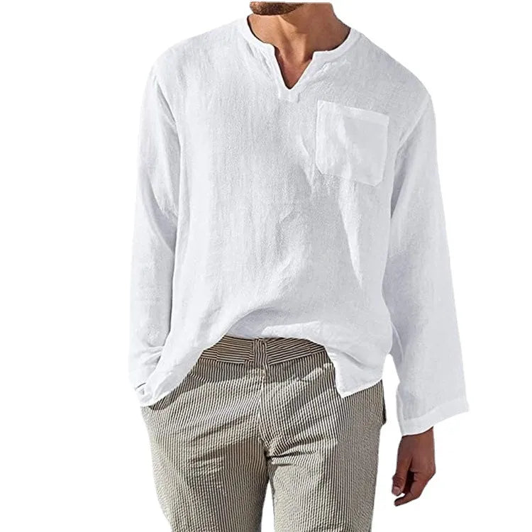 Men's Linen-Blend Shirt