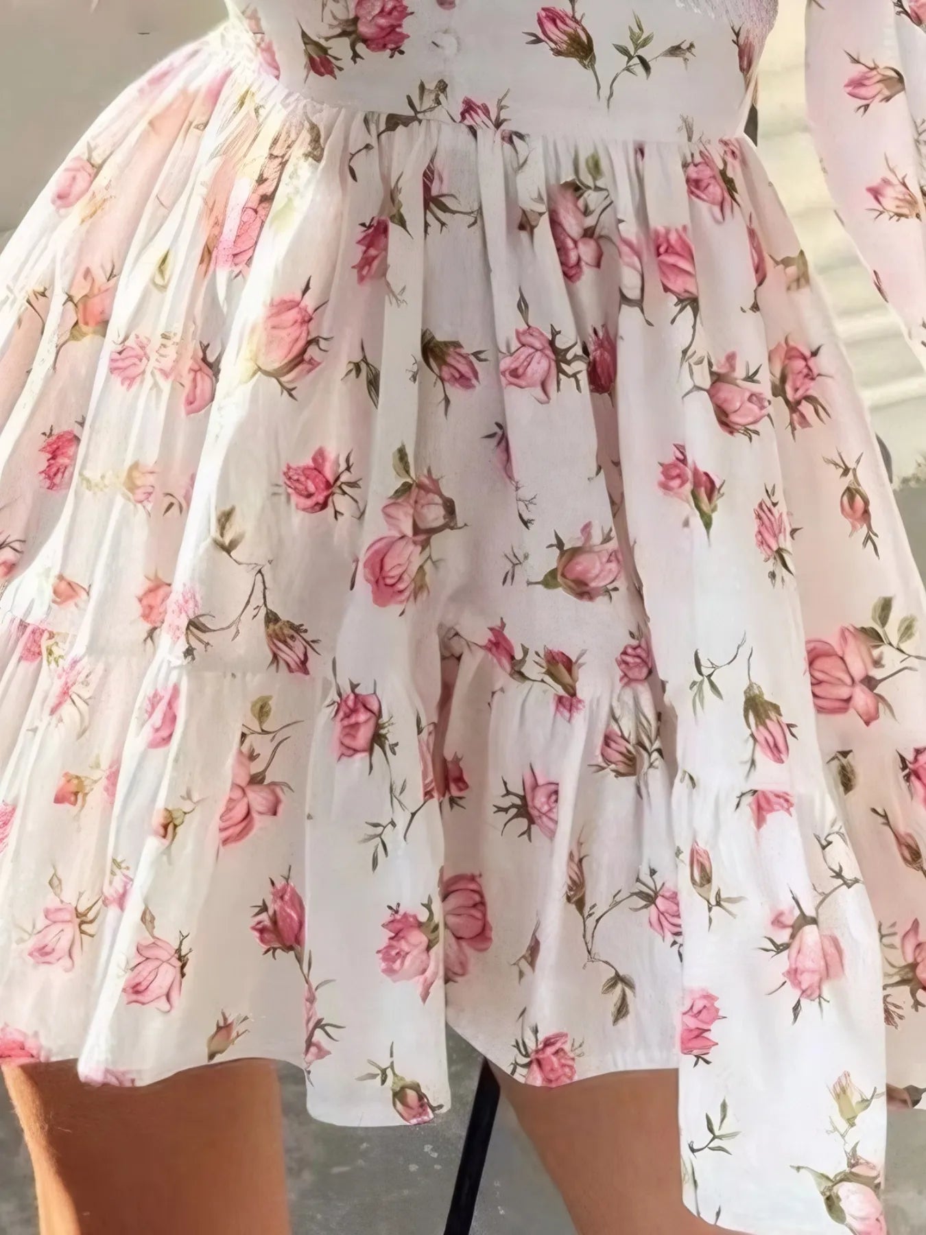Flirty Floral Print Mini Dress