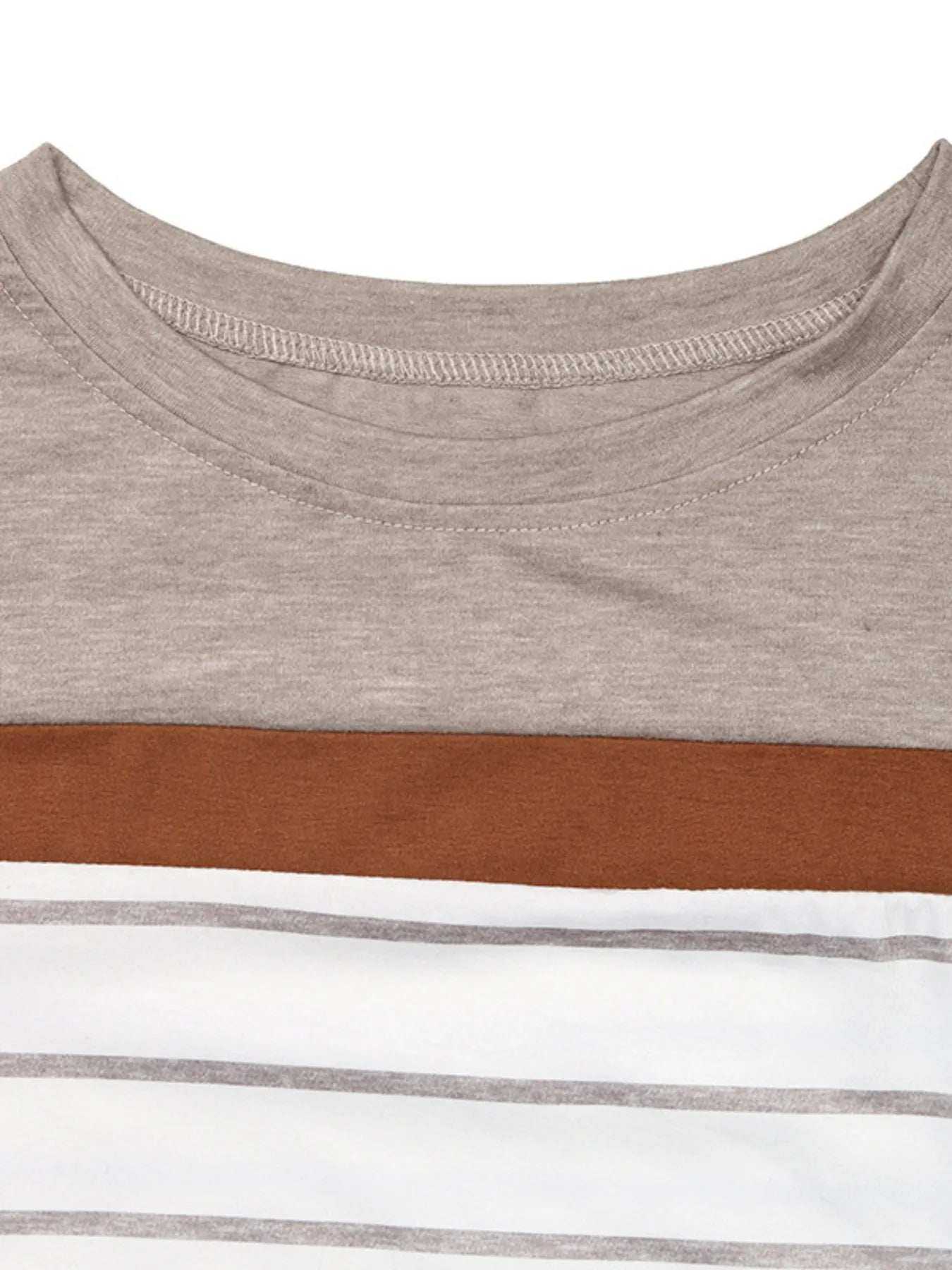 Casual Striped Color Block Long Sleeve T-Shirt