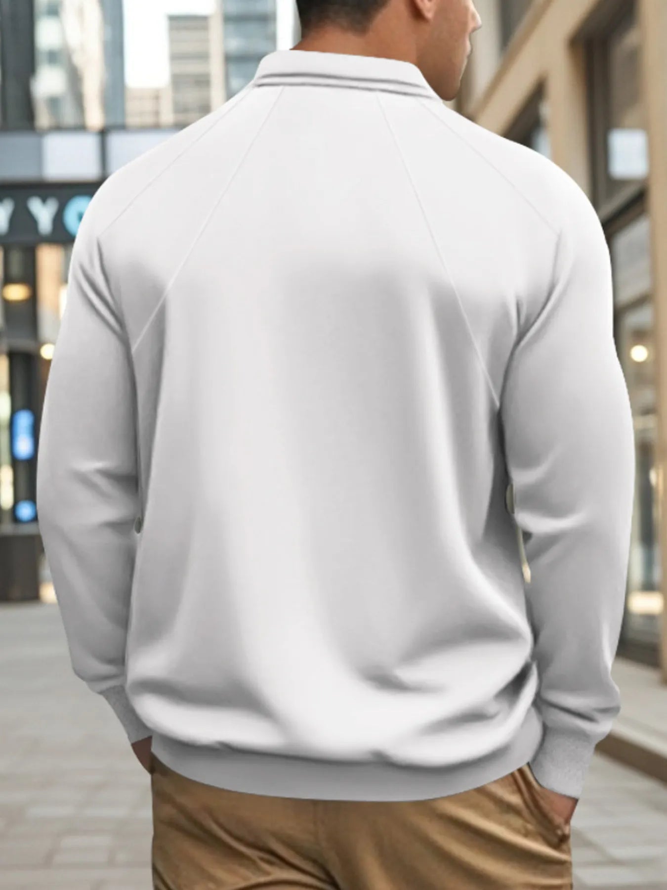 Men's Collared Long Sleeve Polo
