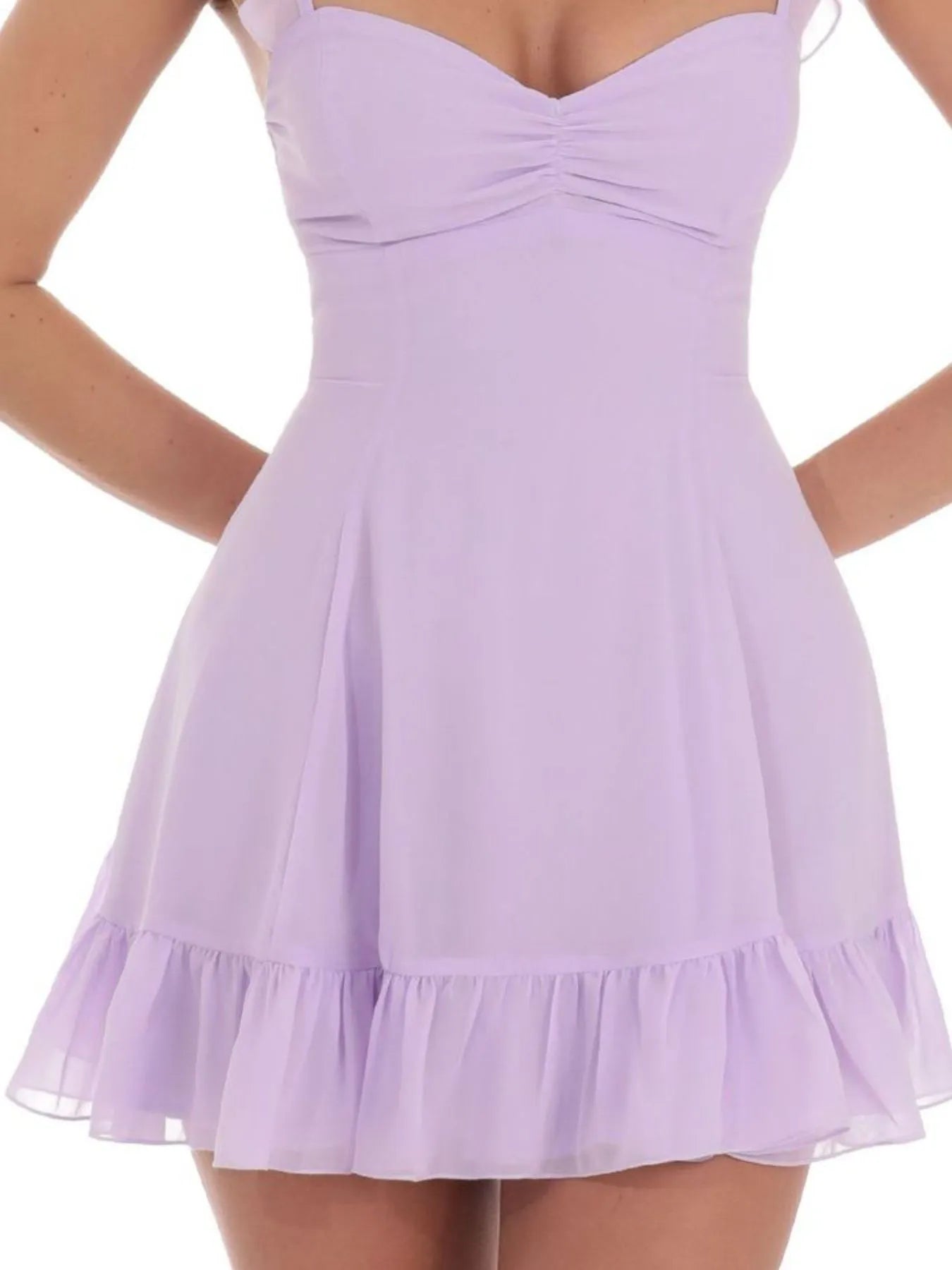 Lilac Sweetheart Mini Dress