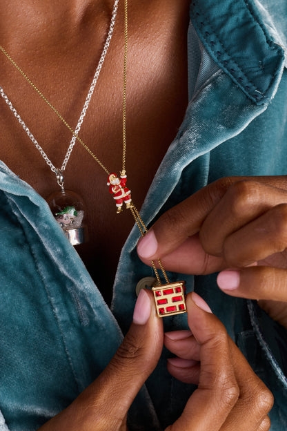 Santa Chimney Slider Necklace