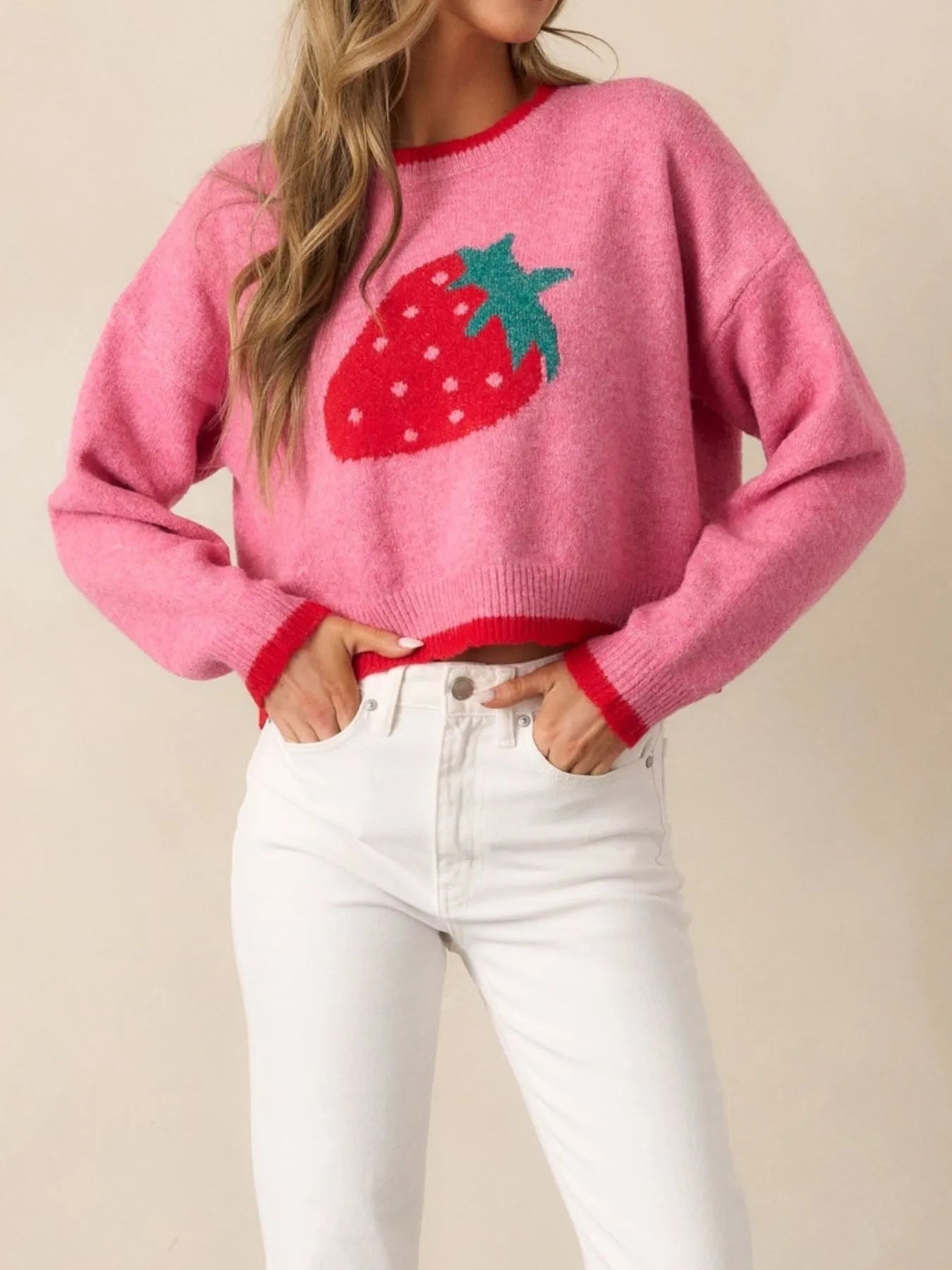 So Sweet Strawberry Sweater