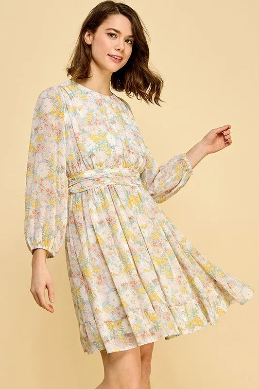 Chiffon Floral Print Dress