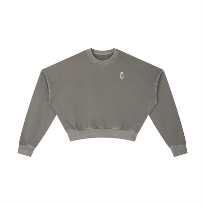 Vintage Washed Cropped Sweatshirt