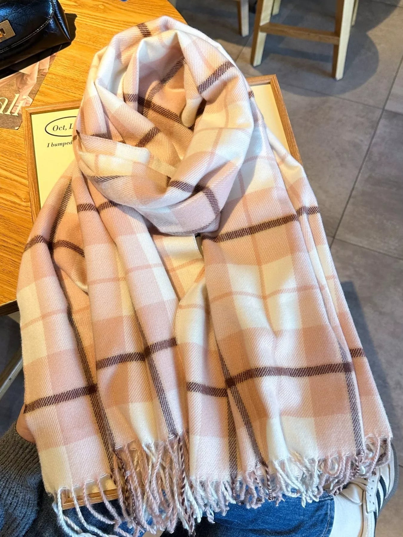 Classic Plaid Fringe Scarf