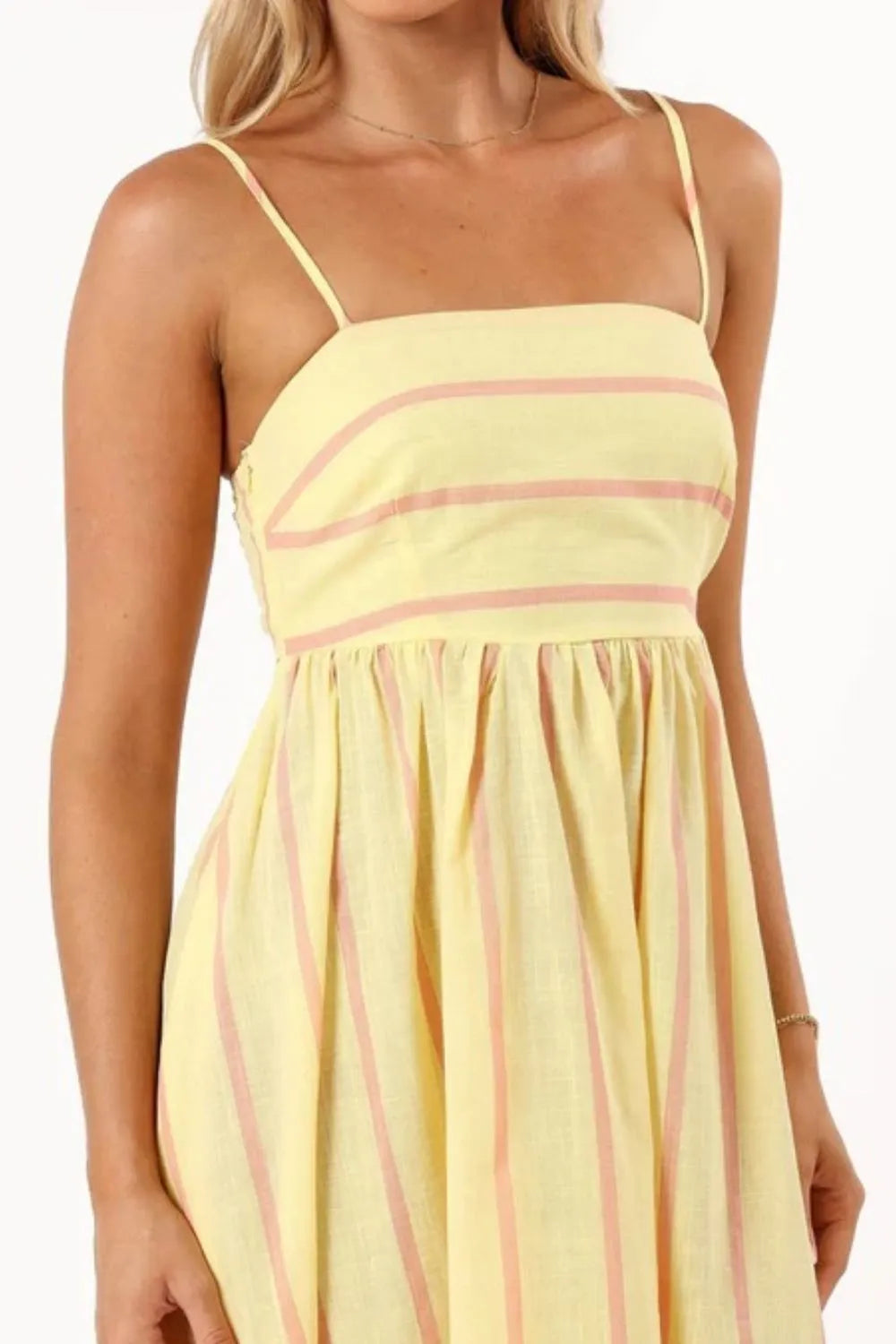 Striped Square Neck Maxi Dress