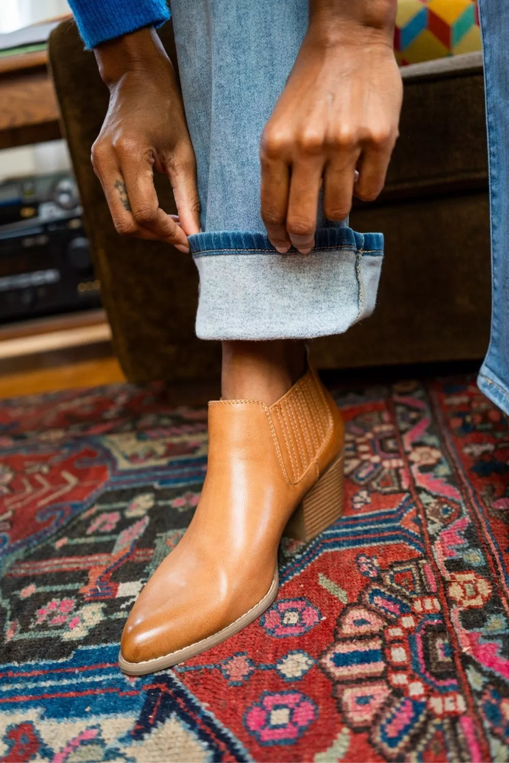 Mid-Rise Thermal Bootcut Jeans