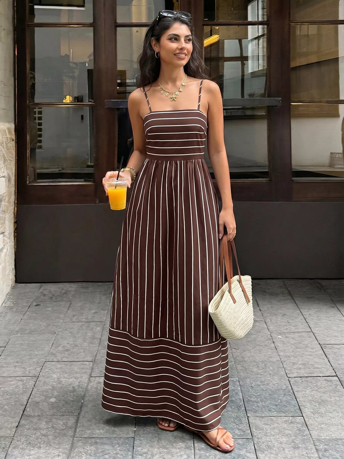 East Coast Stripe Maxi Dress
