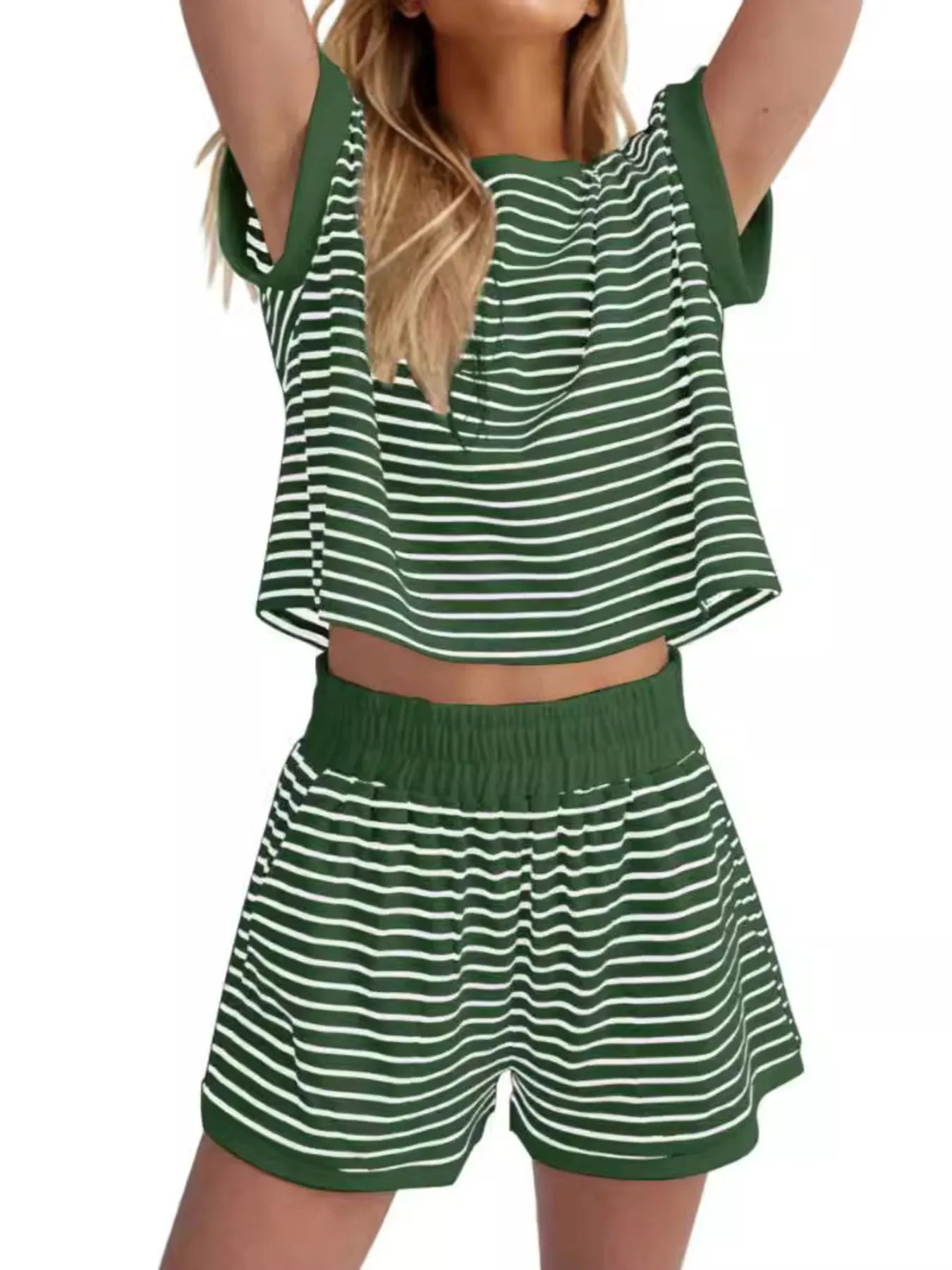 So Striped T-Shirt and Shorts Set