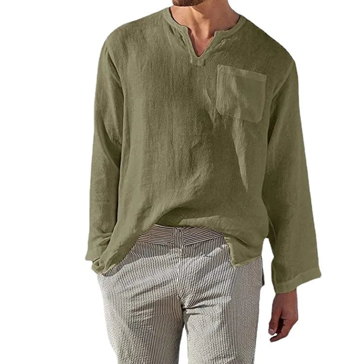 Men's Linen-Blend Shirt